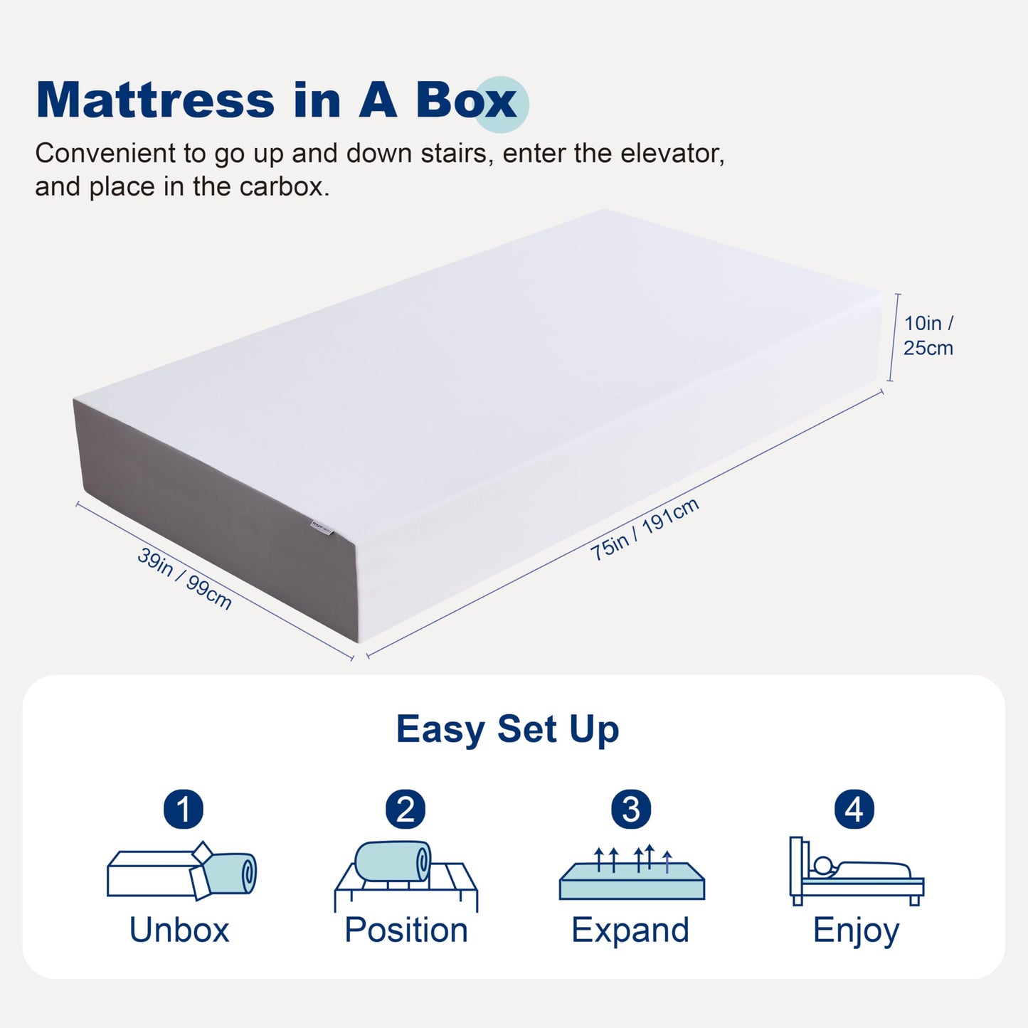 Amazon Basics 12" Twin Memory Foam Mattress