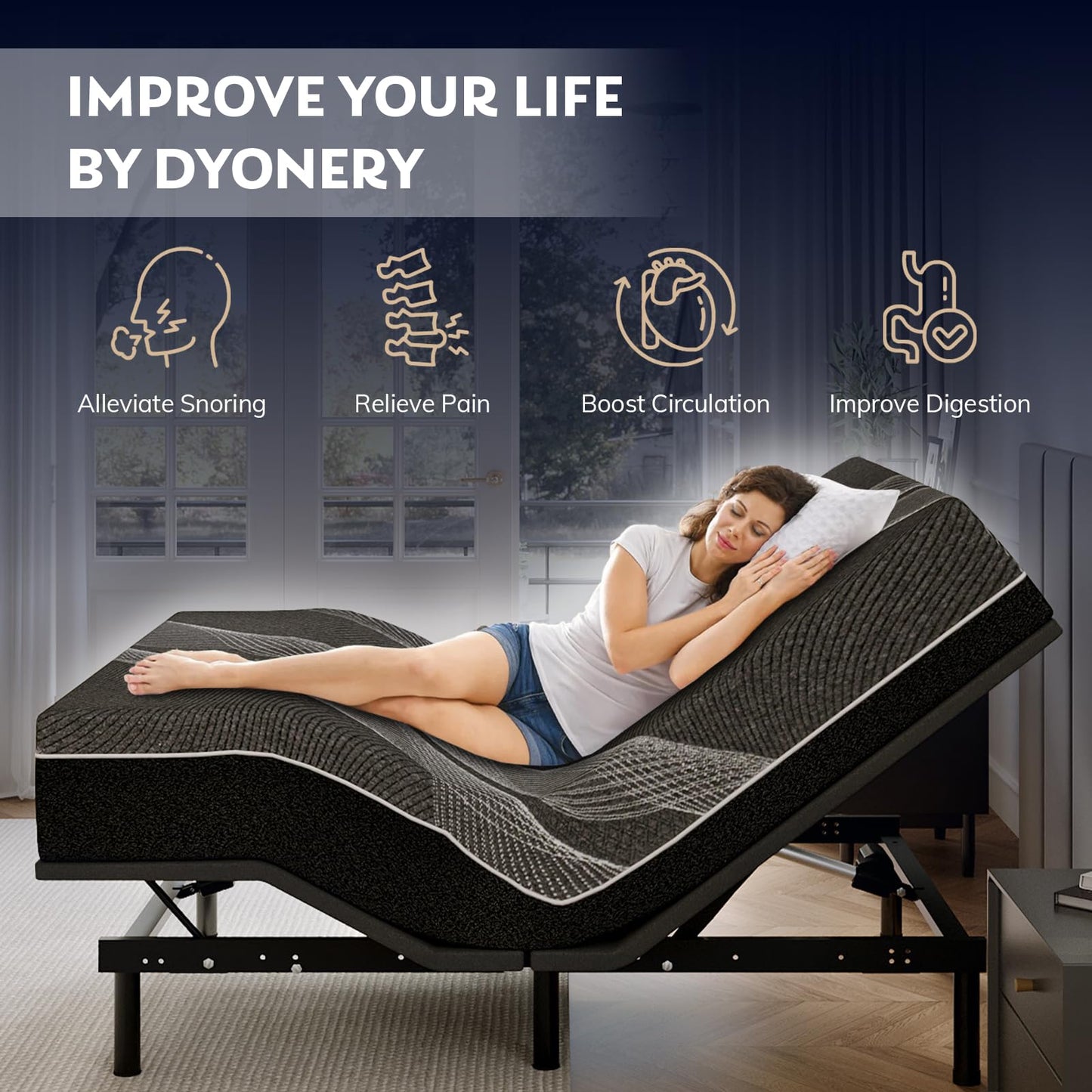Split King Adjustable Bed with Mattress