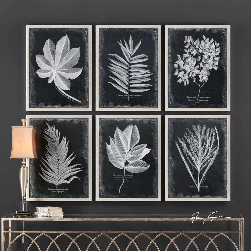 Uttermost Foliage 33 3/4" Wide 6-Piece Framed Wall Art Set