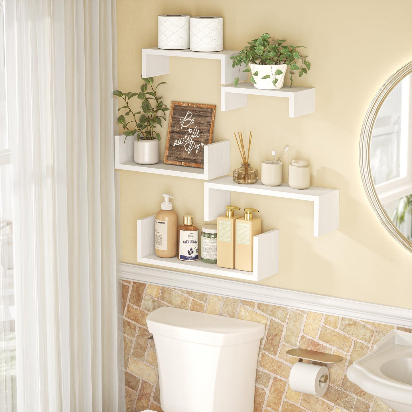 SRIWATANA Floating Shelves 5-Pack