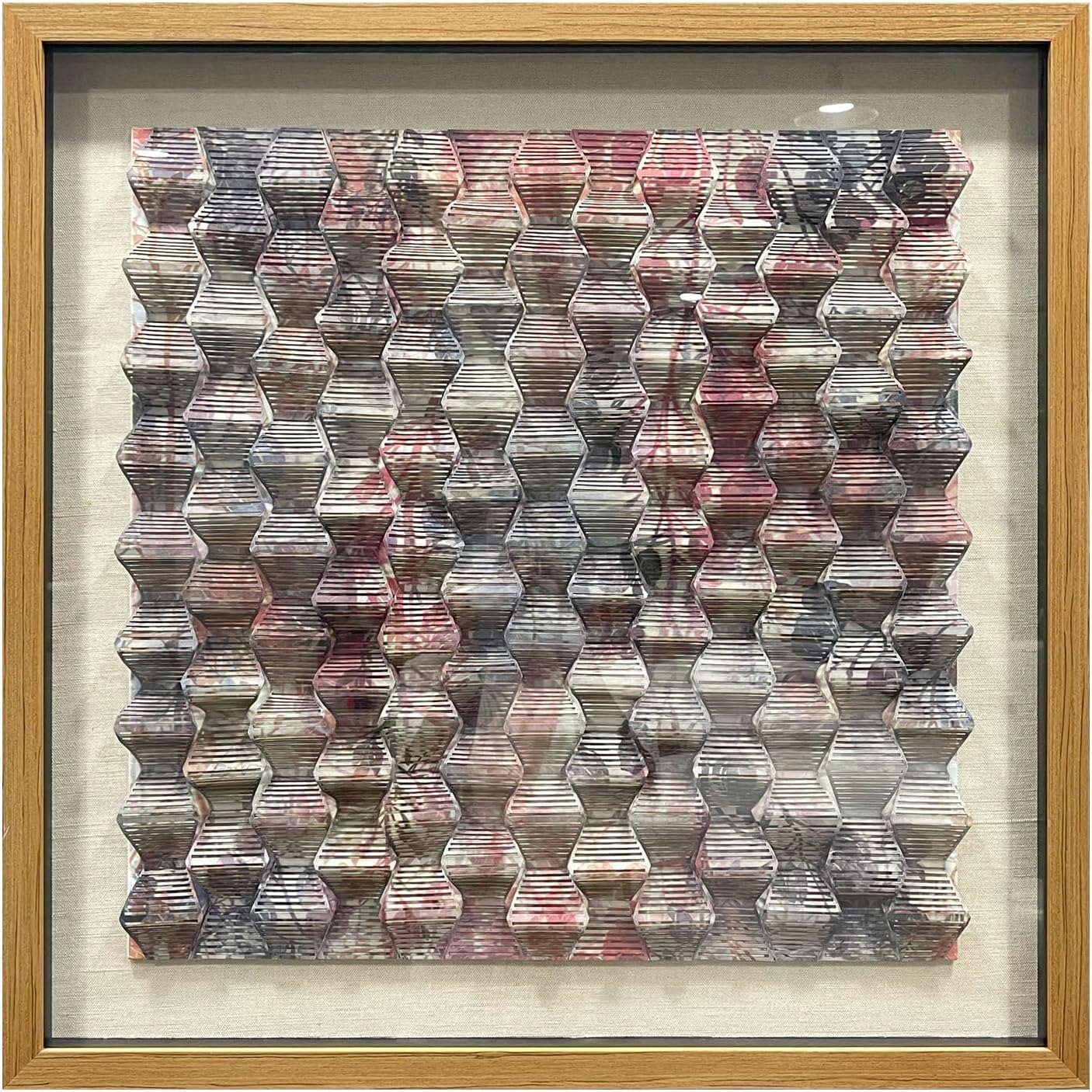 BrightA Polymer Strip Collage Painting 39.4"x59"