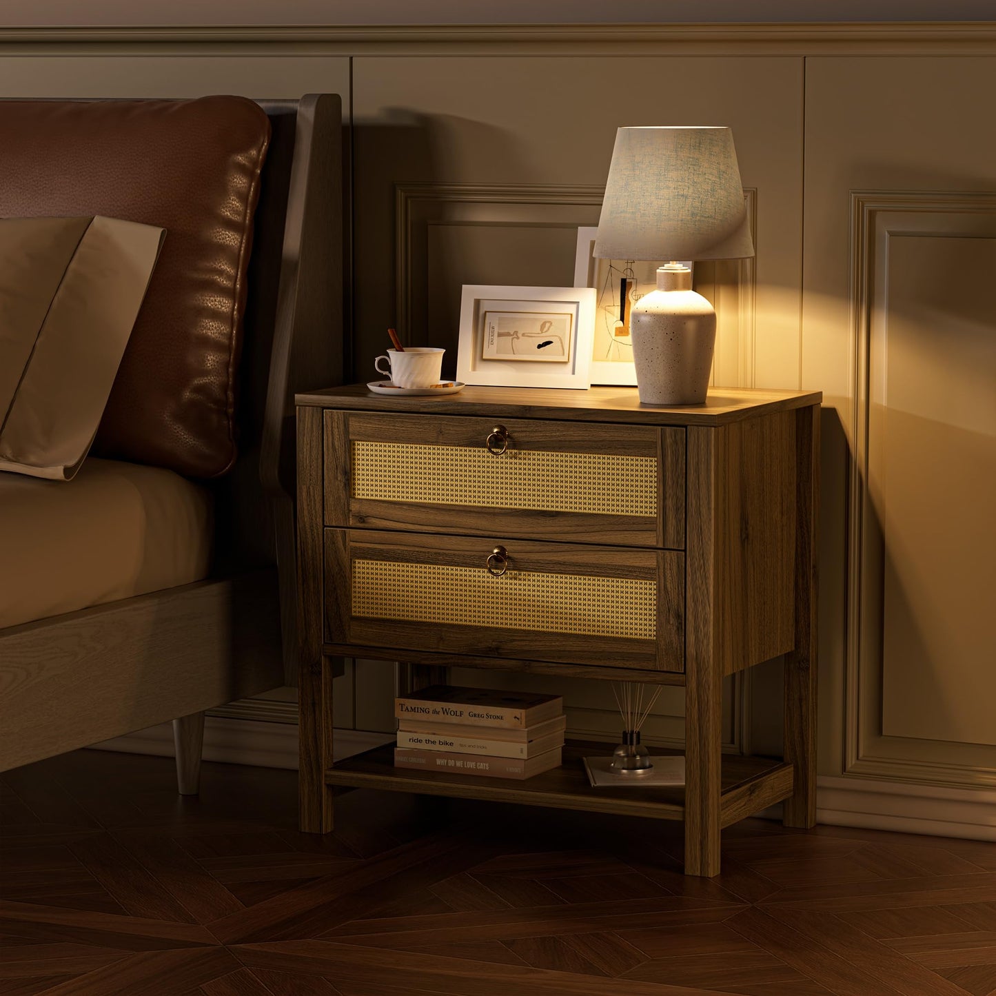 Farmhouse Nightstand – 3 Drawers
