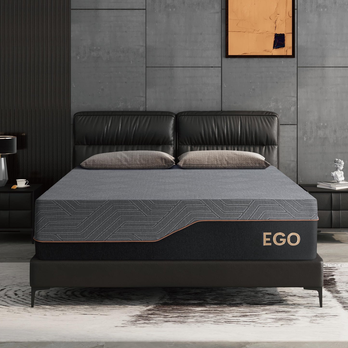 Firm Queen Memory Foam Mattress – 14", Black