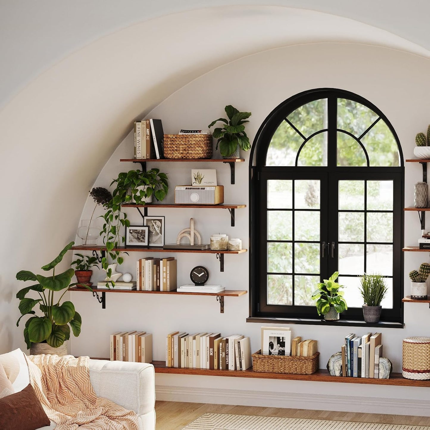 DINZI LVJ 39.4" Floating Wall Shelves, 2-Pack