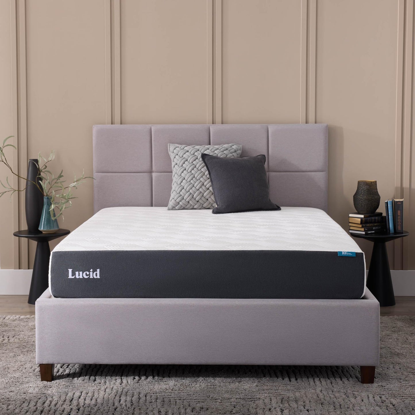 LUCID 12" Twin Memory Foam Mattress
