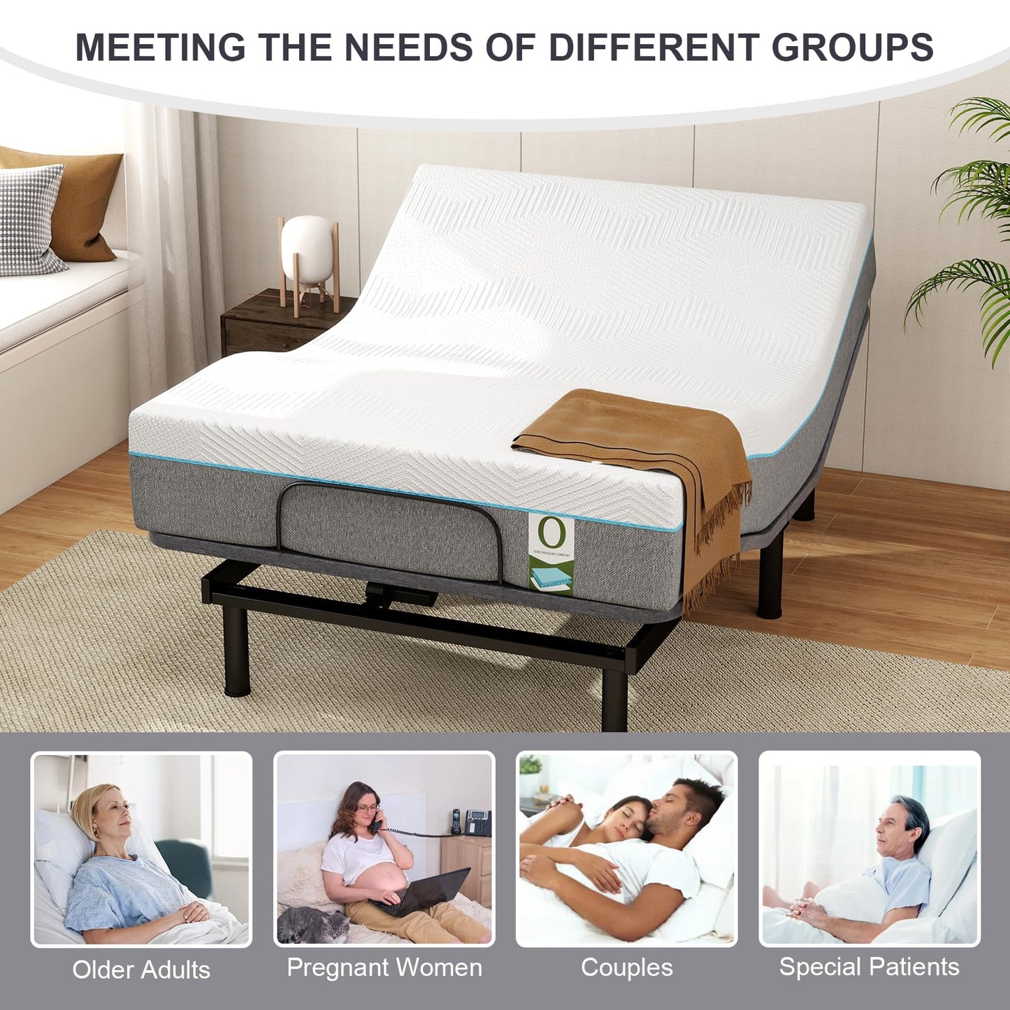 Vipbear Queen Adjustable Bed Frame