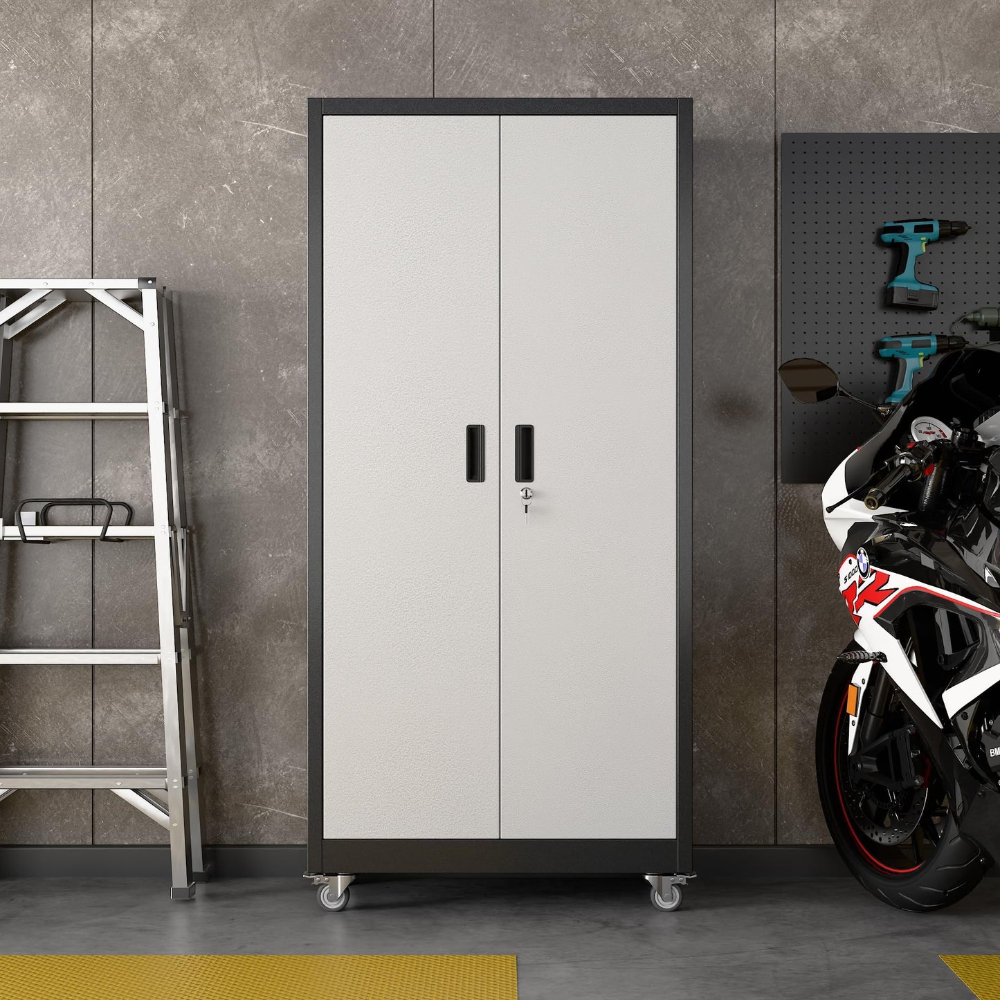 Aobabo Metal Garage Storage Cabinet – Black