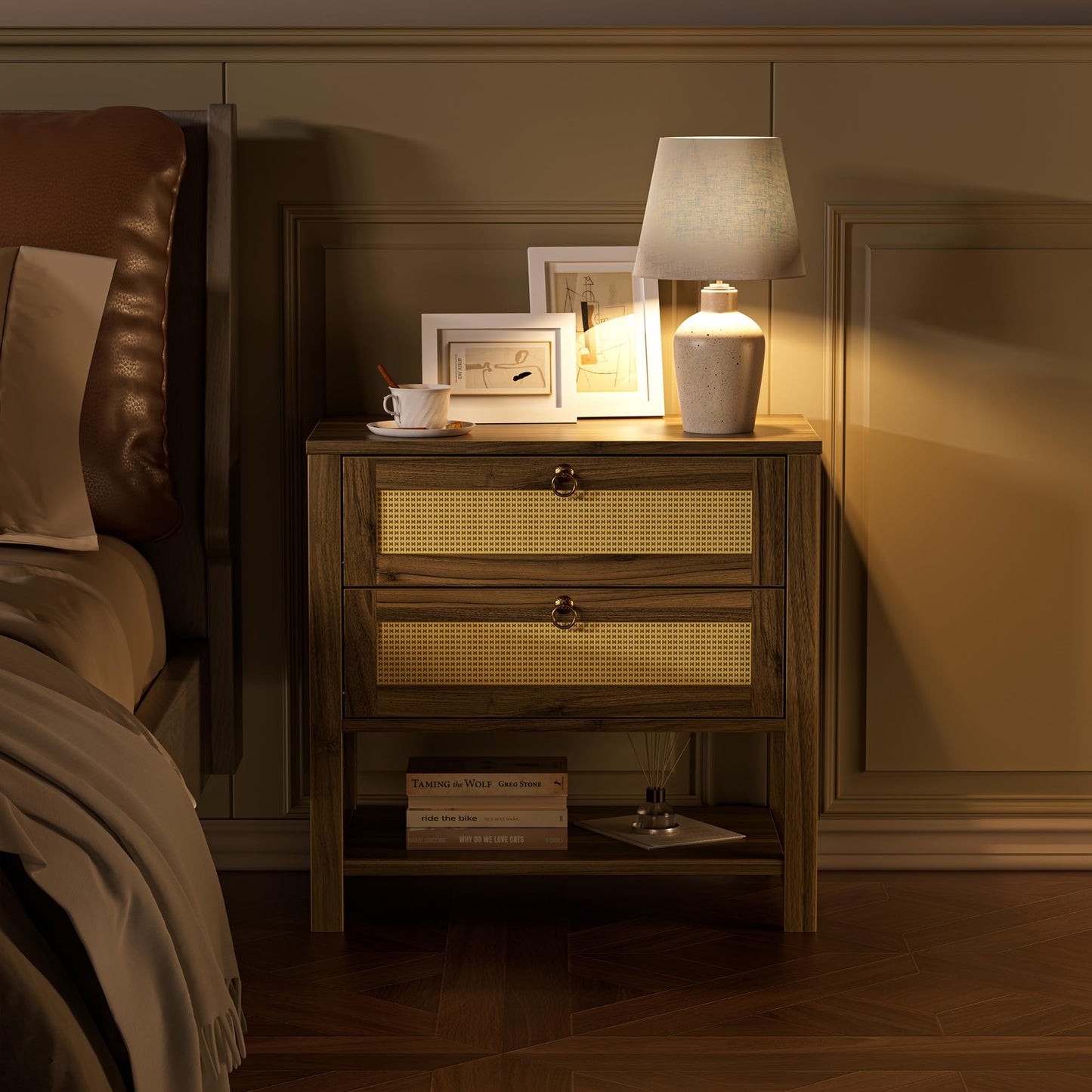Farmhouse Nightstand – 3 Drawers