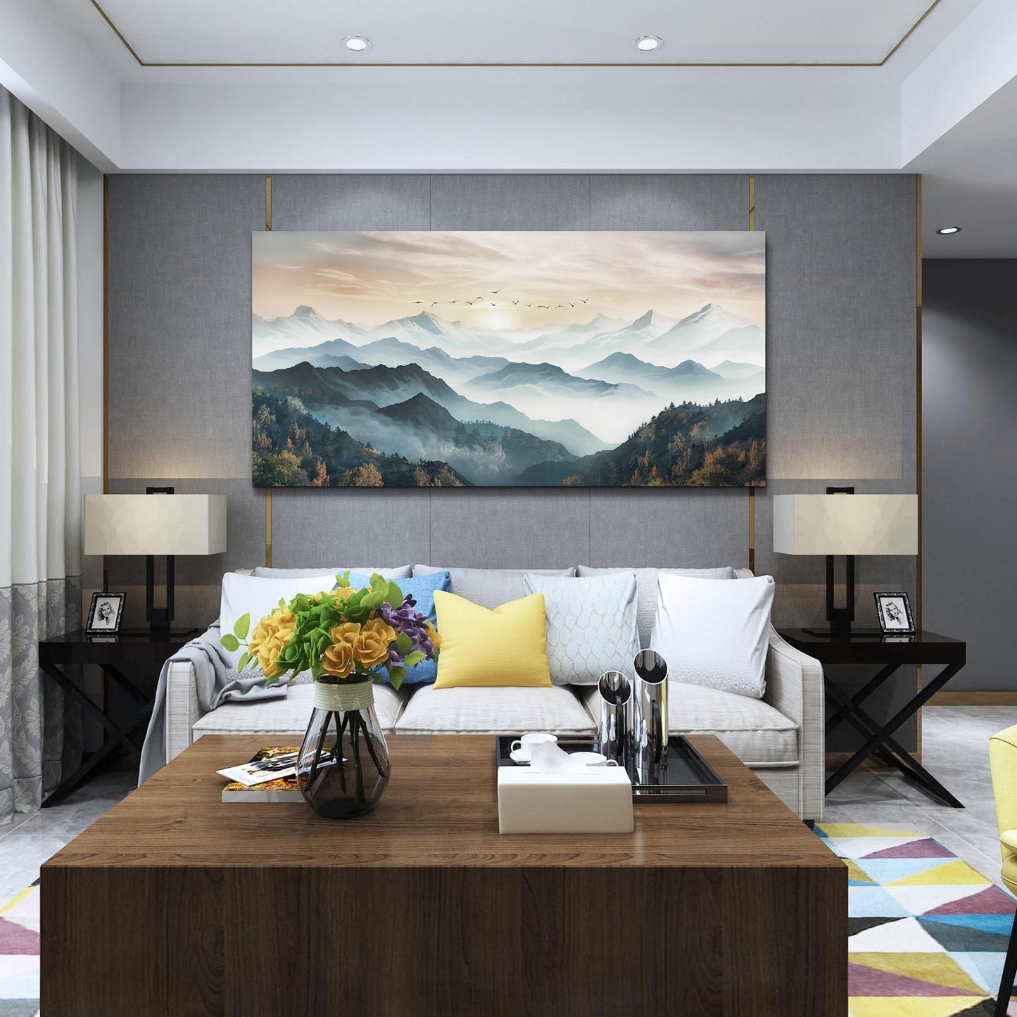 Lapremoly Black & White Tree Canvas Wall Art