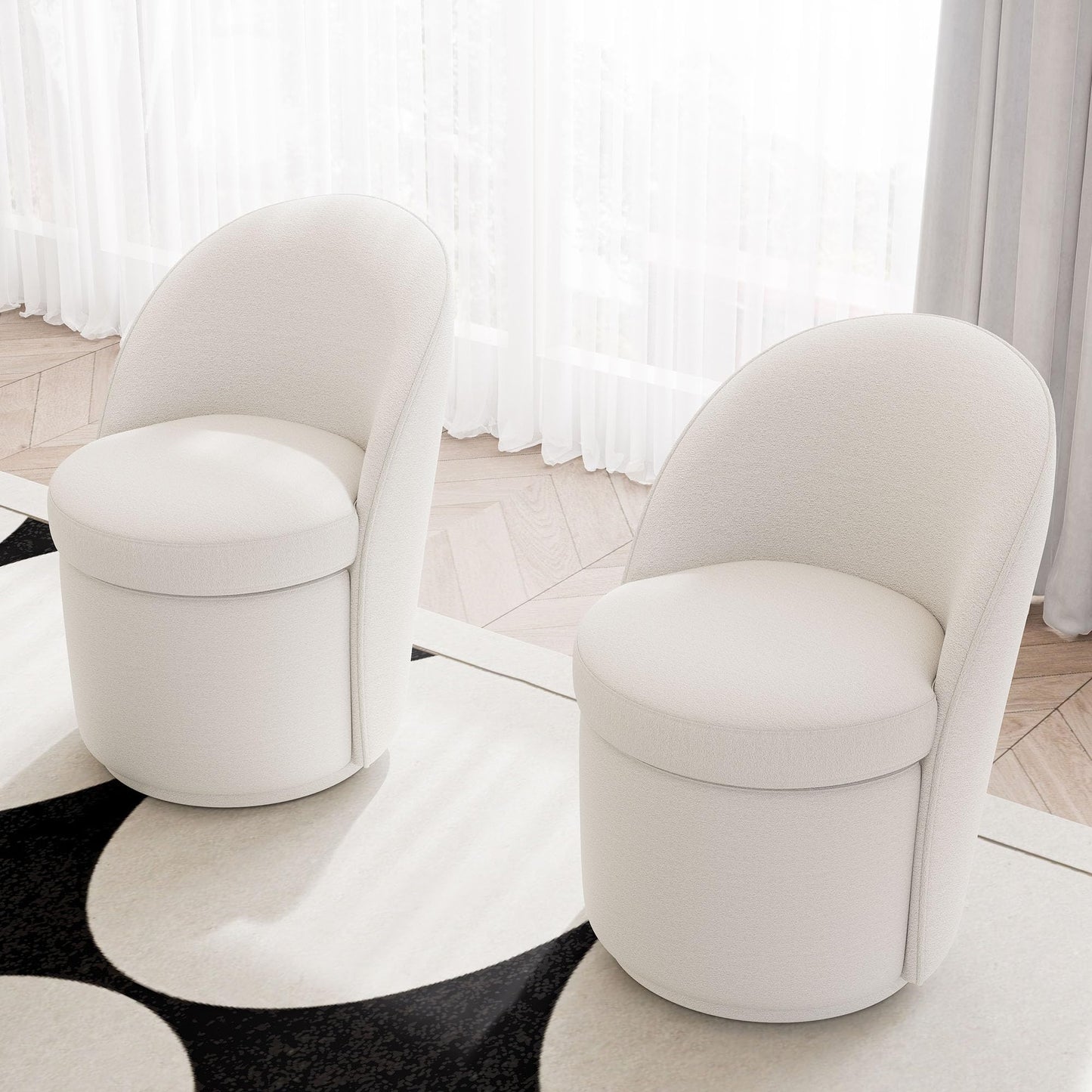 YOUTASTE Swivel Vanity Benches Set of 4