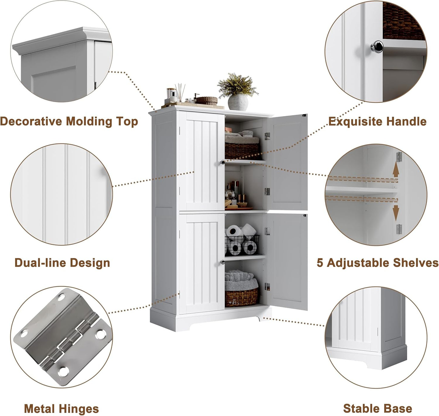 ChooChoo Bathroom Floor Cabinet – White