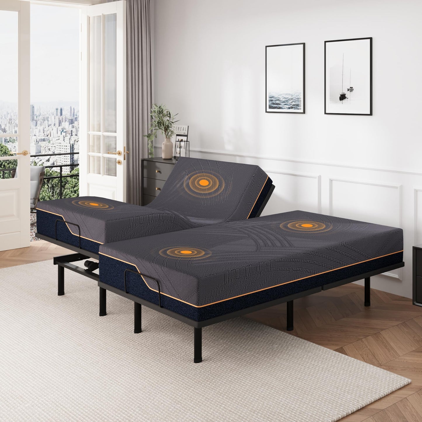 Split King Adjustable Bed with Mattress