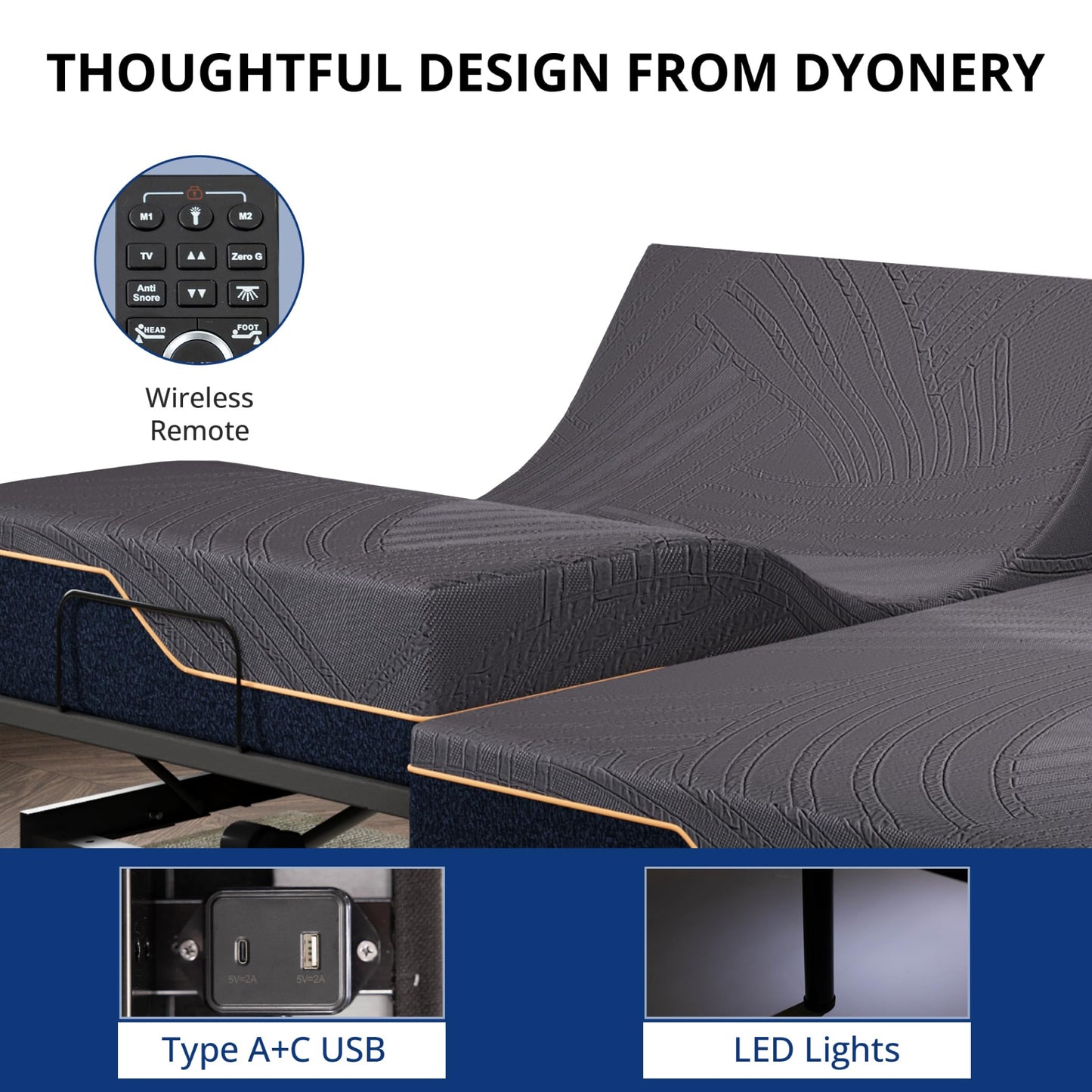 Split King Adjustable Bed with Mattress