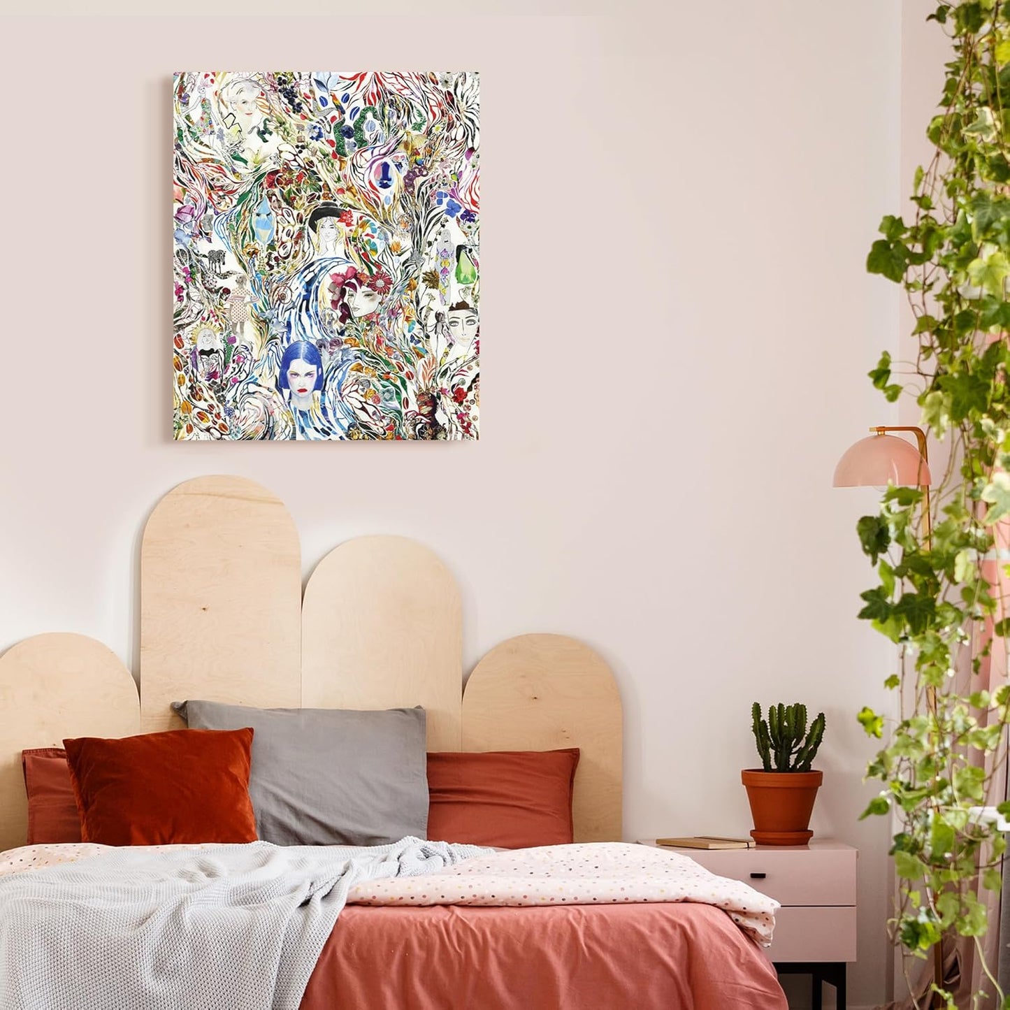 Summer On My Mind Abstract Oil Painting 39"x47"