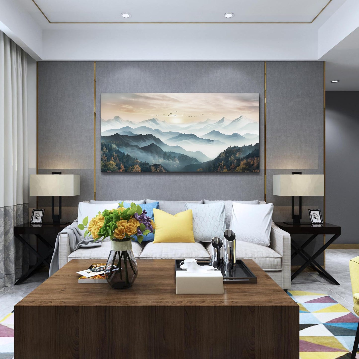 Lapremoly Black & White Tree Canvas Wall Art
