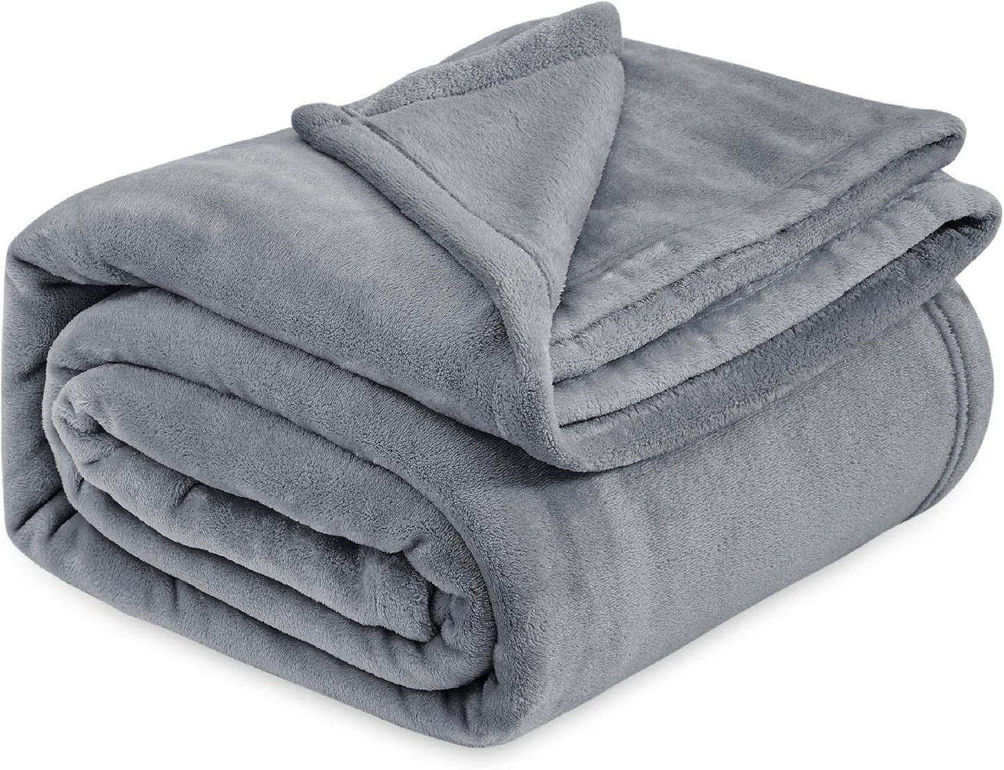 Bedsure GentleSoft Fleece Blanket – King, Grey
