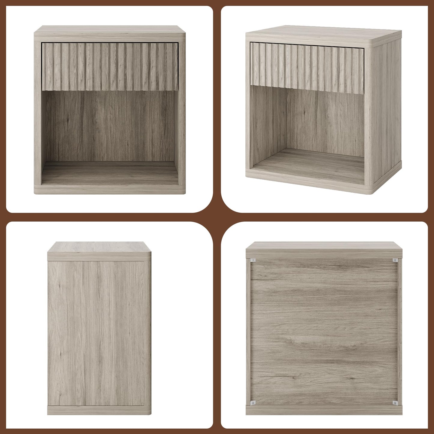 Farmhouse Nightstand – 3 Drawers