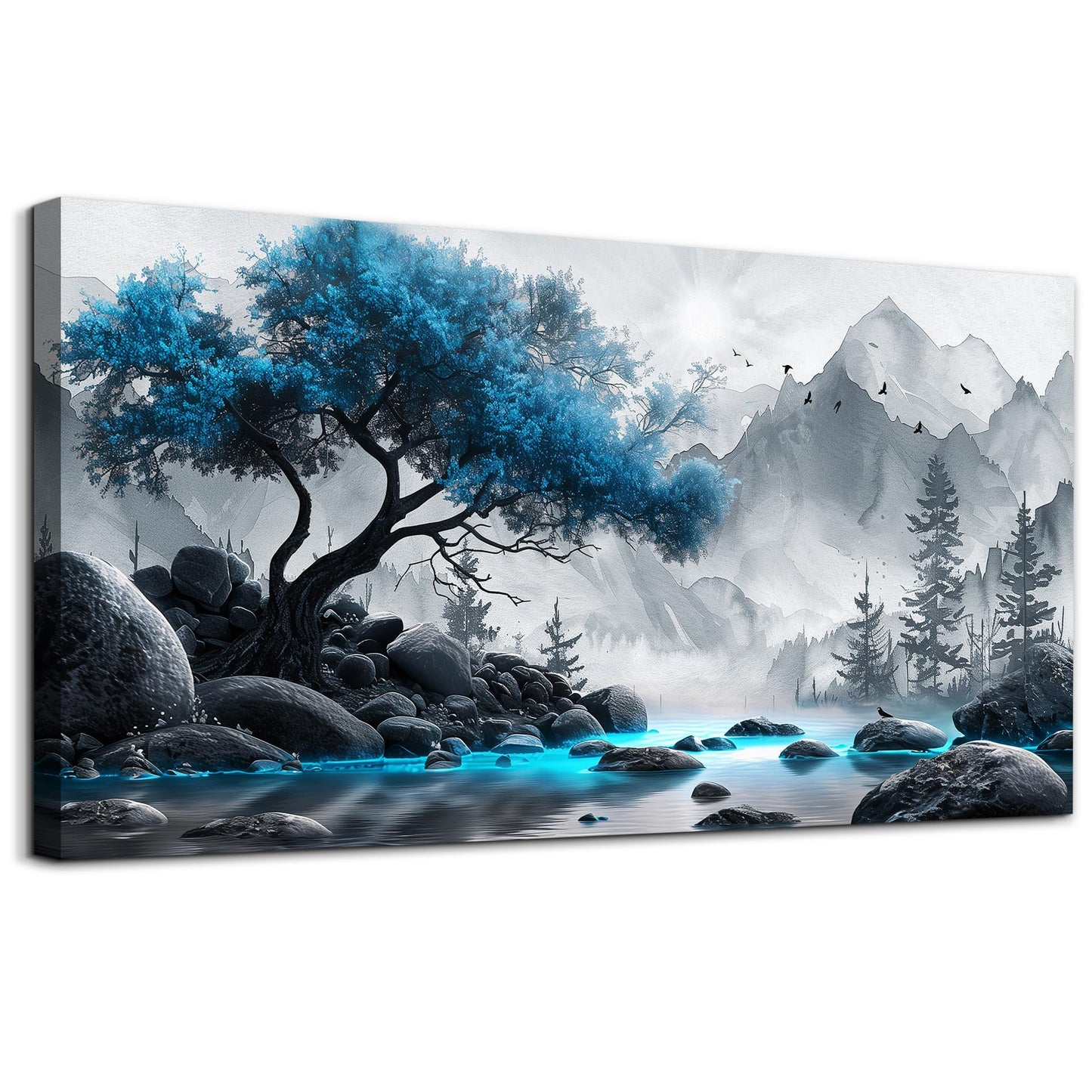 Lapremoly Black & White Tree Canvas Wall Art