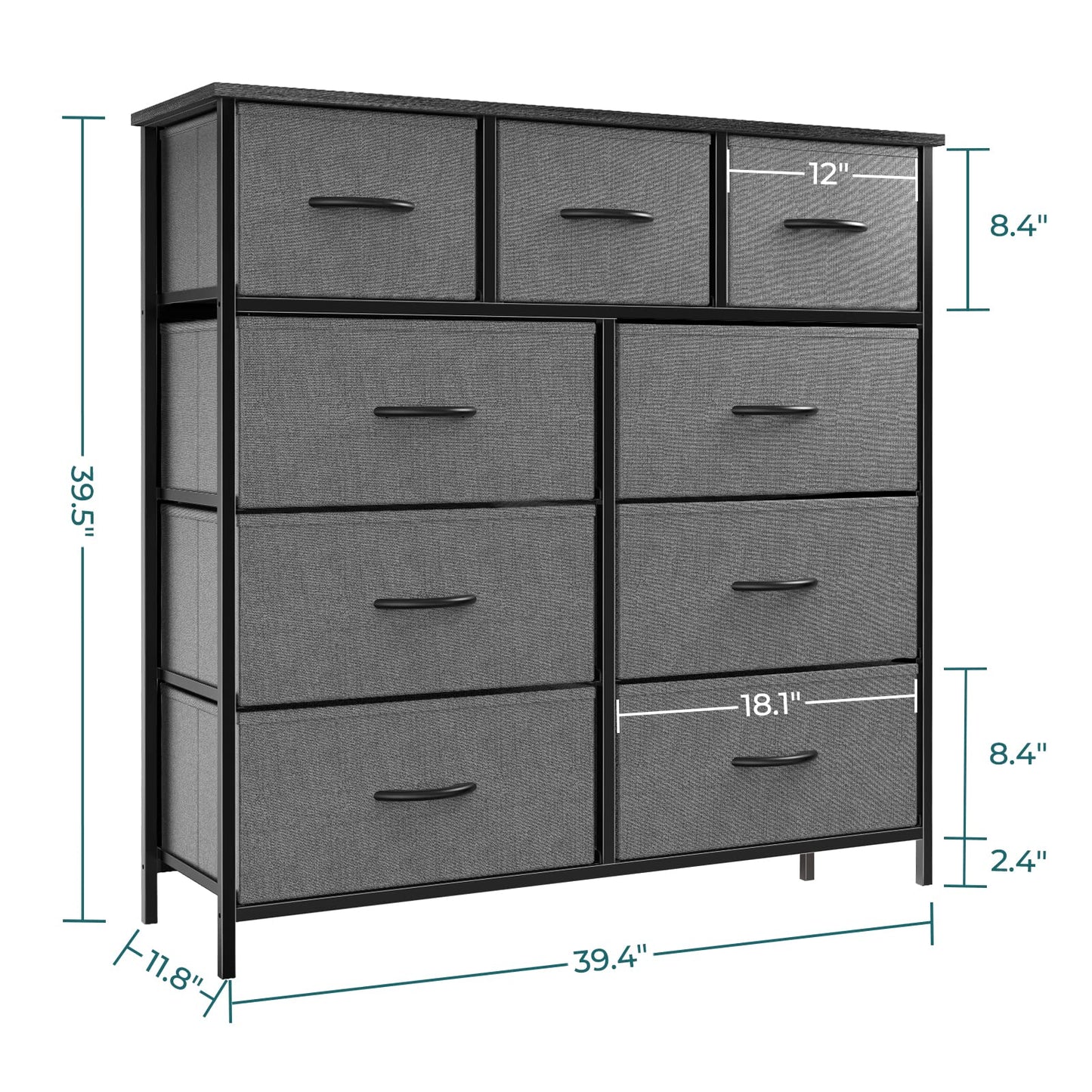 OLIXIS 7-Drawer Dresser, White