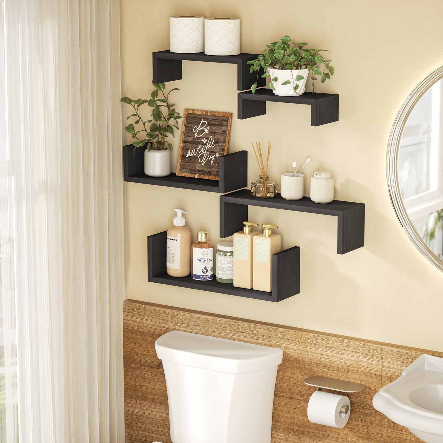 SRIWATANA Floating Shelves 5-Pack