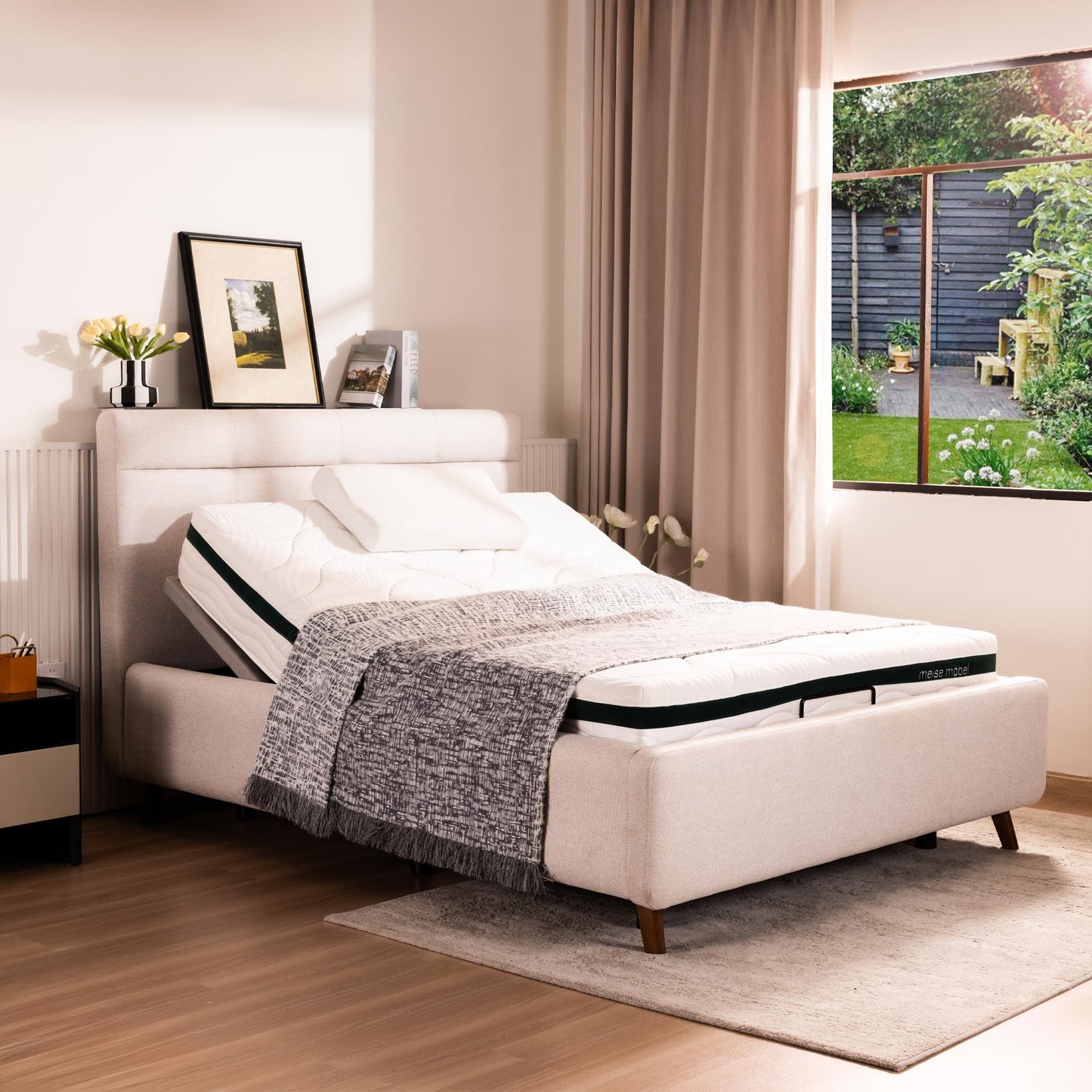 Fromann Adjustable Twin XL Bed Base – Grey