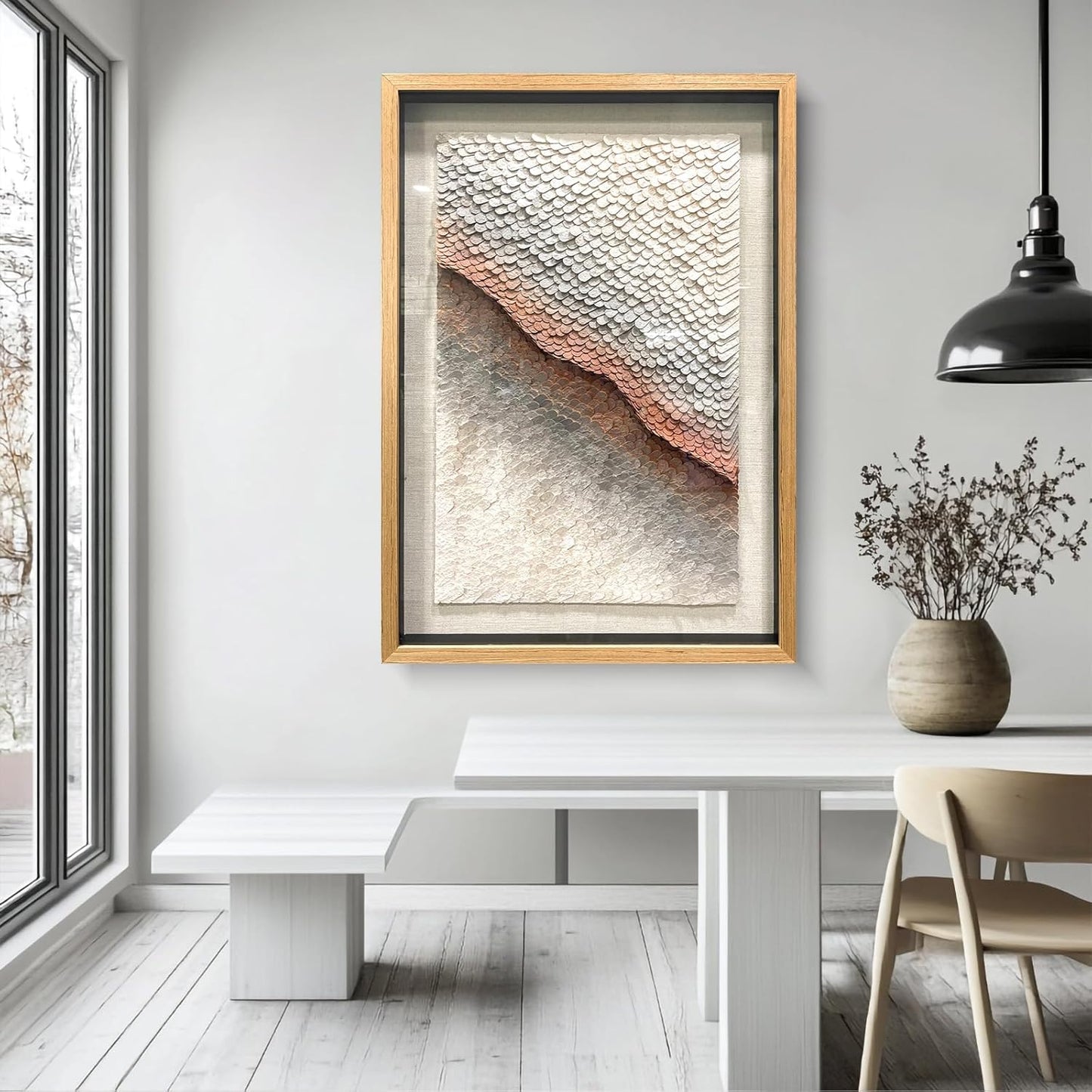 BrightA Polymer Strip Collage Painting 39.4"x59"