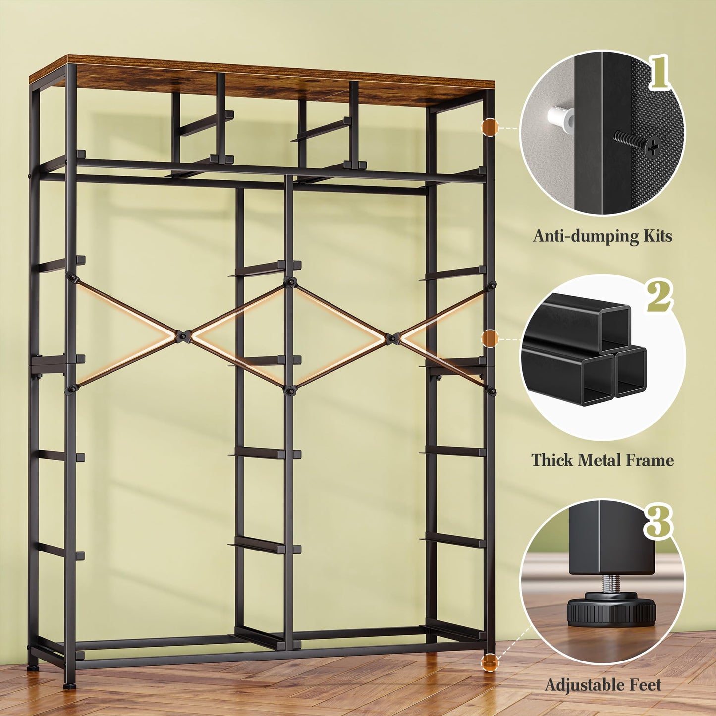 14-Drawer Fabric Dresser – Grey