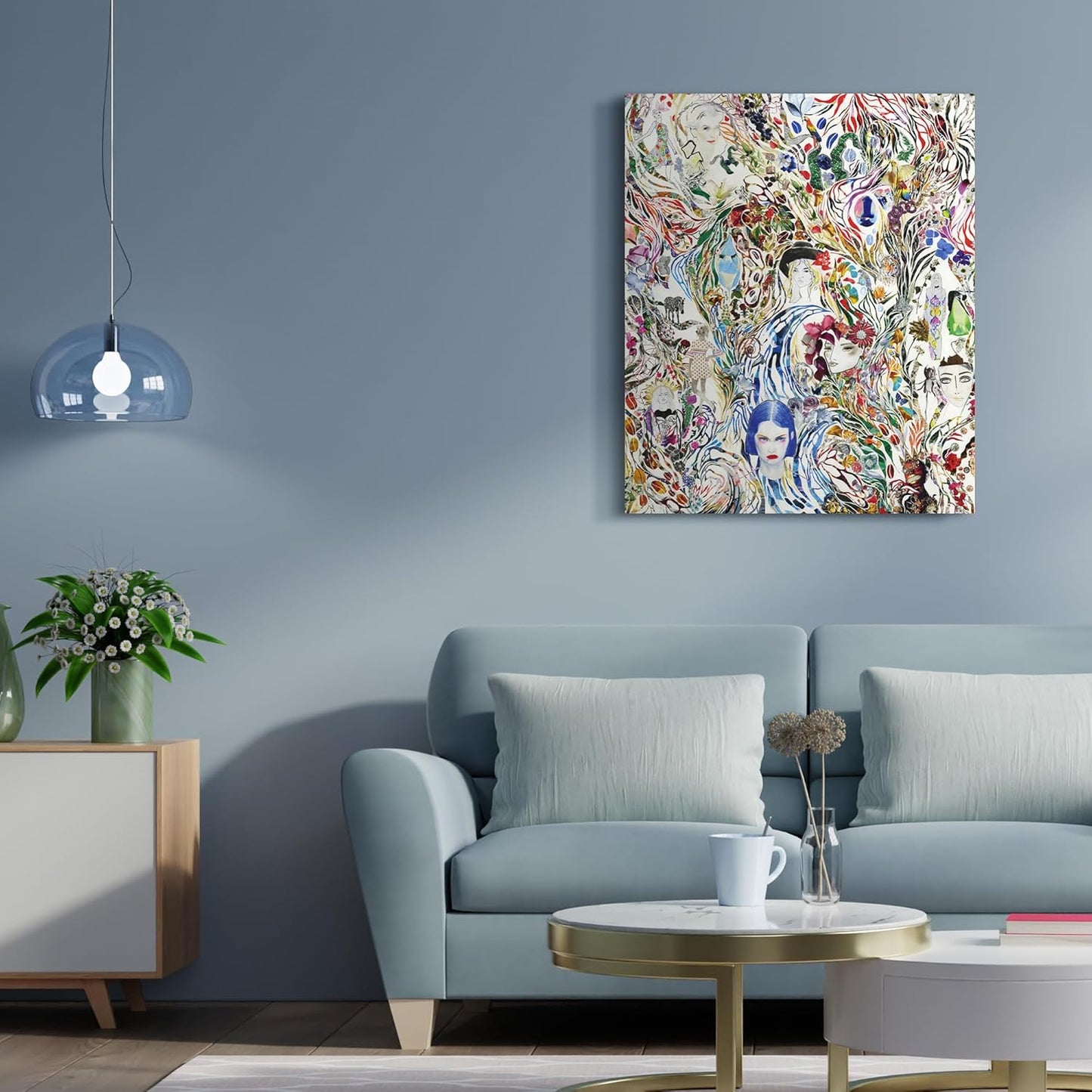 Summer On My Mind Abstract Oil Painting 39"x47"