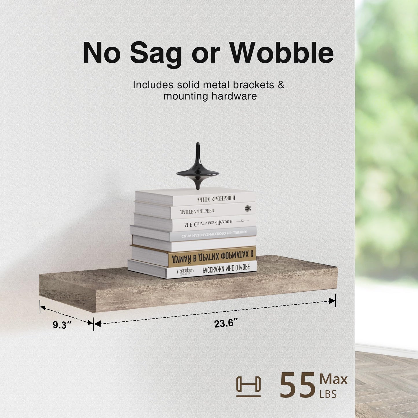 Colima 36" Brown Floating Shelves, 3-Pack
