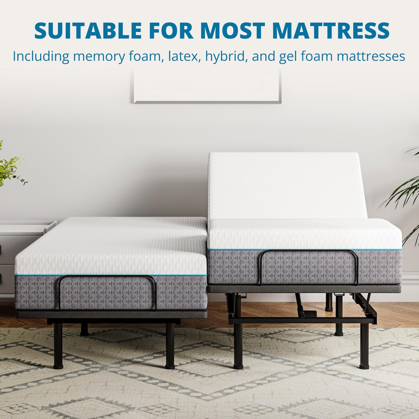 Split King Adjustable Bed with Mattress