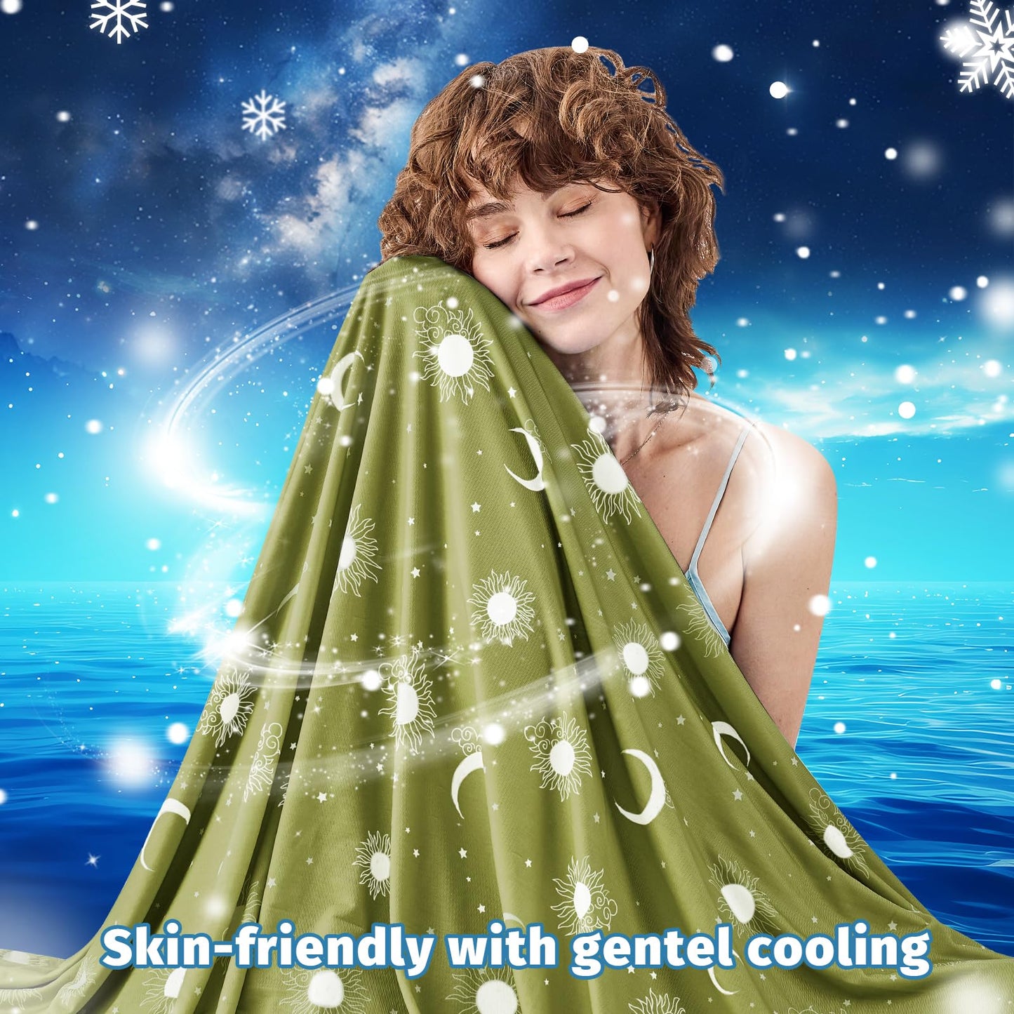 inhand Cooling Blanket – Queen, Dark Grey-Sky
