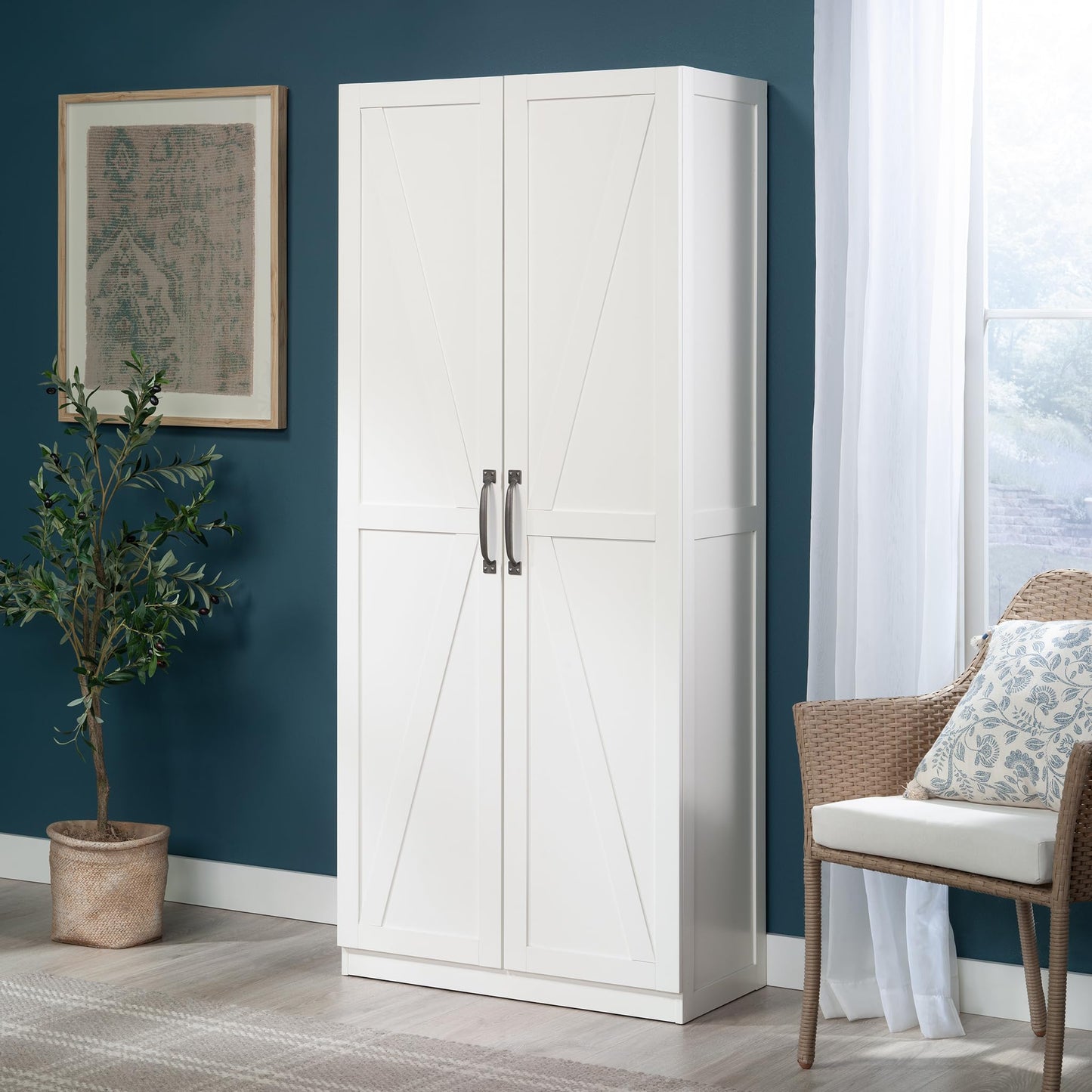 Sauder Select Storage Cabinet/ Pantry cabinets, White finish
