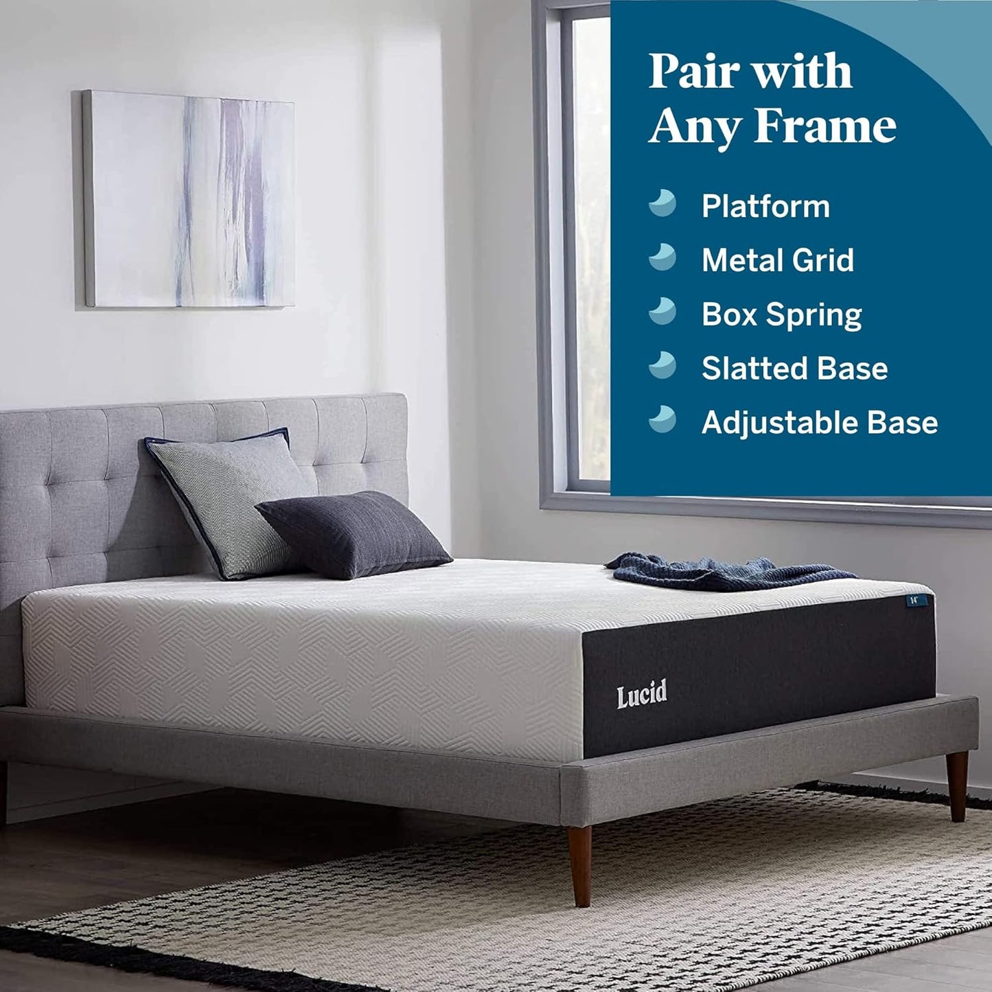 LUCID 14" Twin XL Memory Foam Mattress