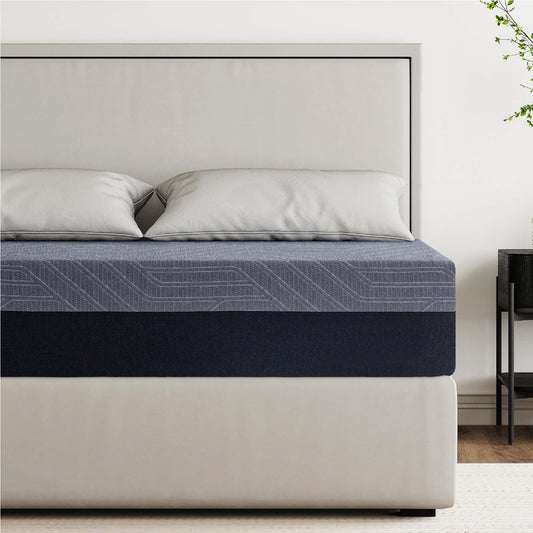 Firm Queen Memory Foam Mattress – 14", Black