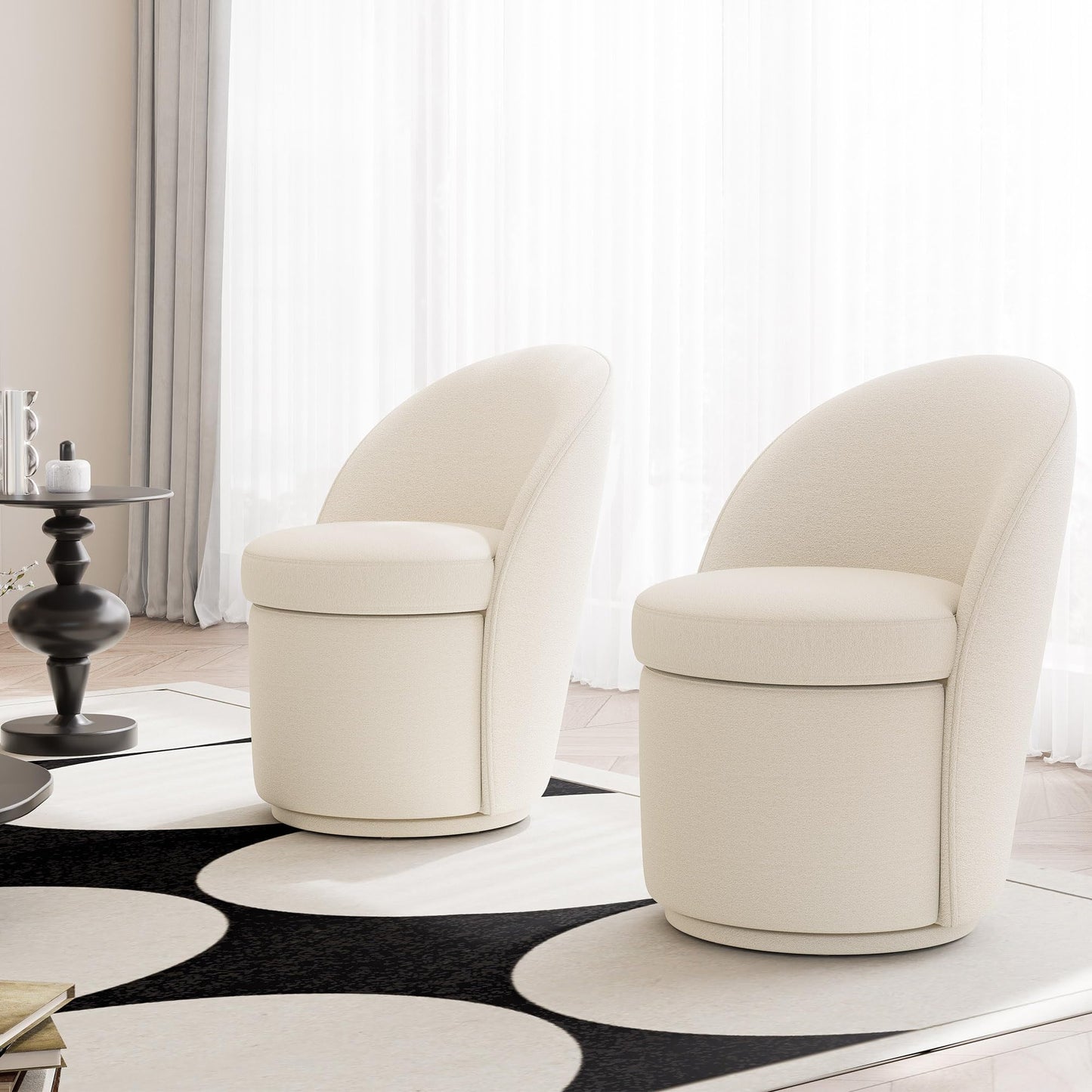YOUTASTE Swivel Vanity Benches Set of 4
