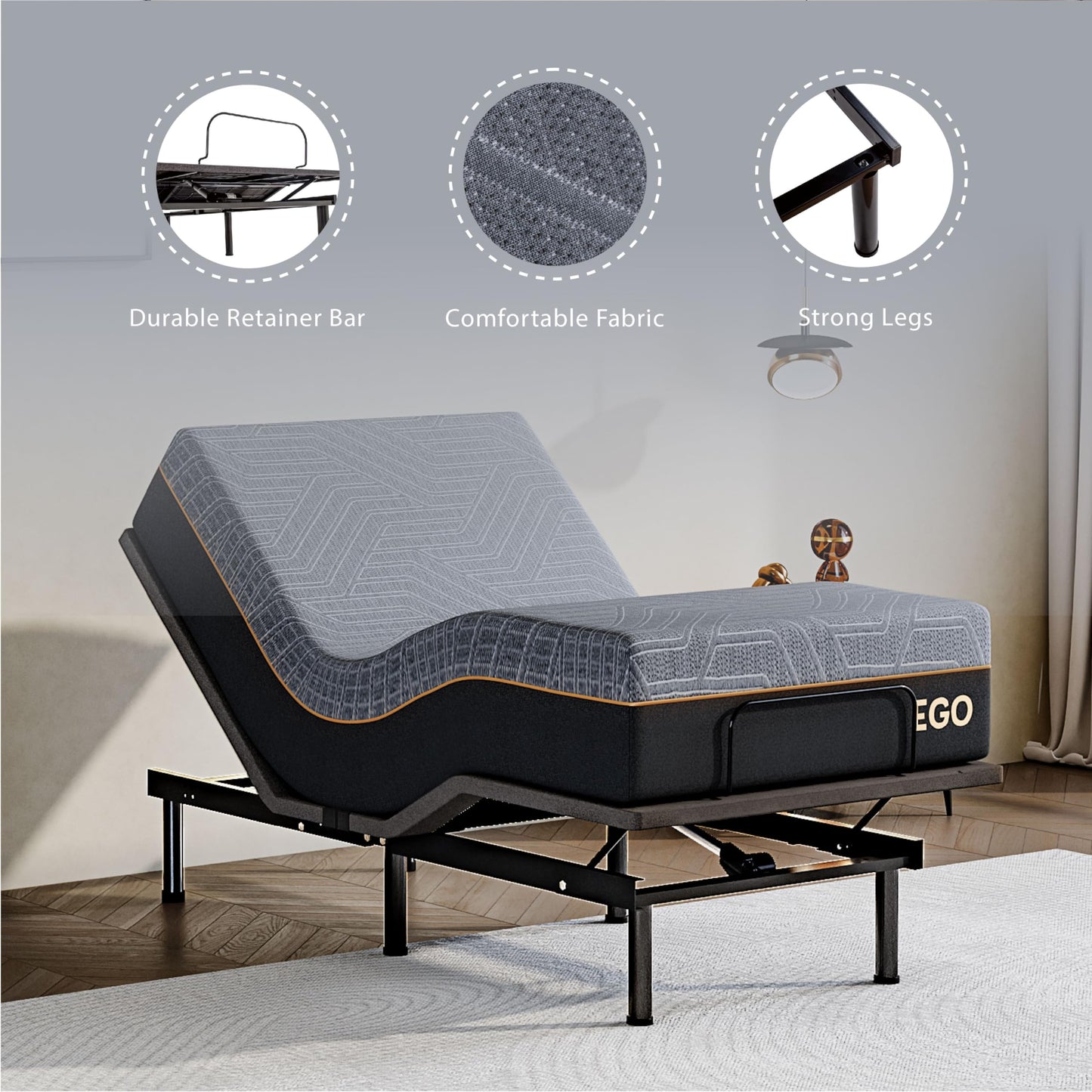 Split King Adjustable Bed with Mattress