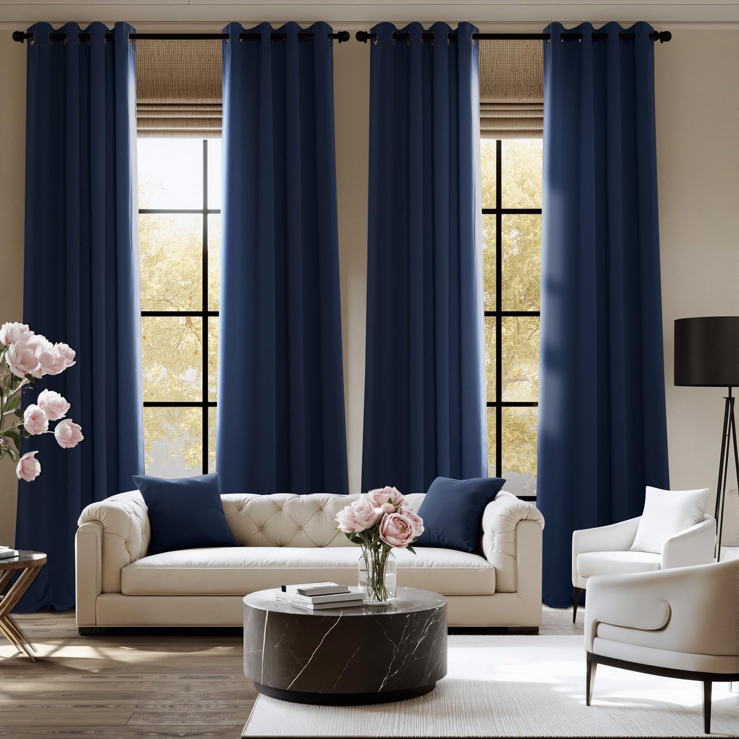 NICETOWN Blackout Curtains – 2 Panels, Grey, 63"