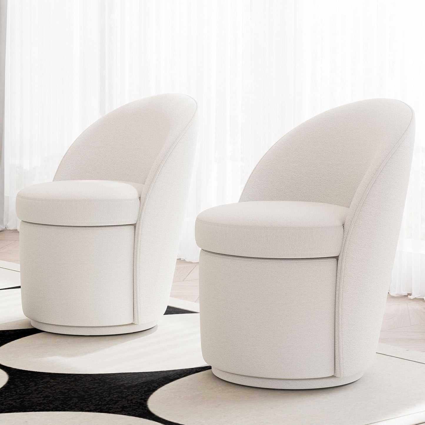 YOUTASTE Swivel Vanity Benches Set of 4