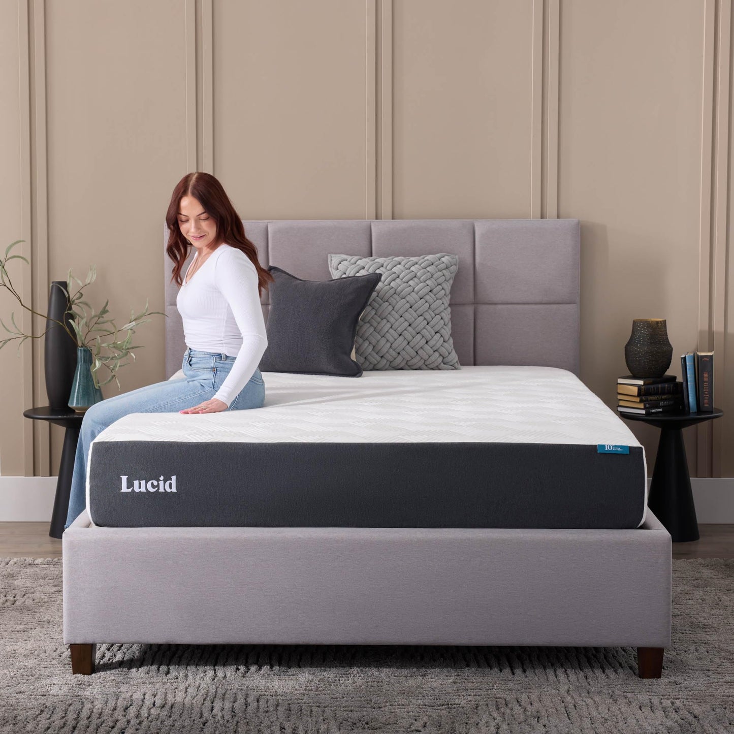 LUCID 12" Twin Memory Foam Mattress