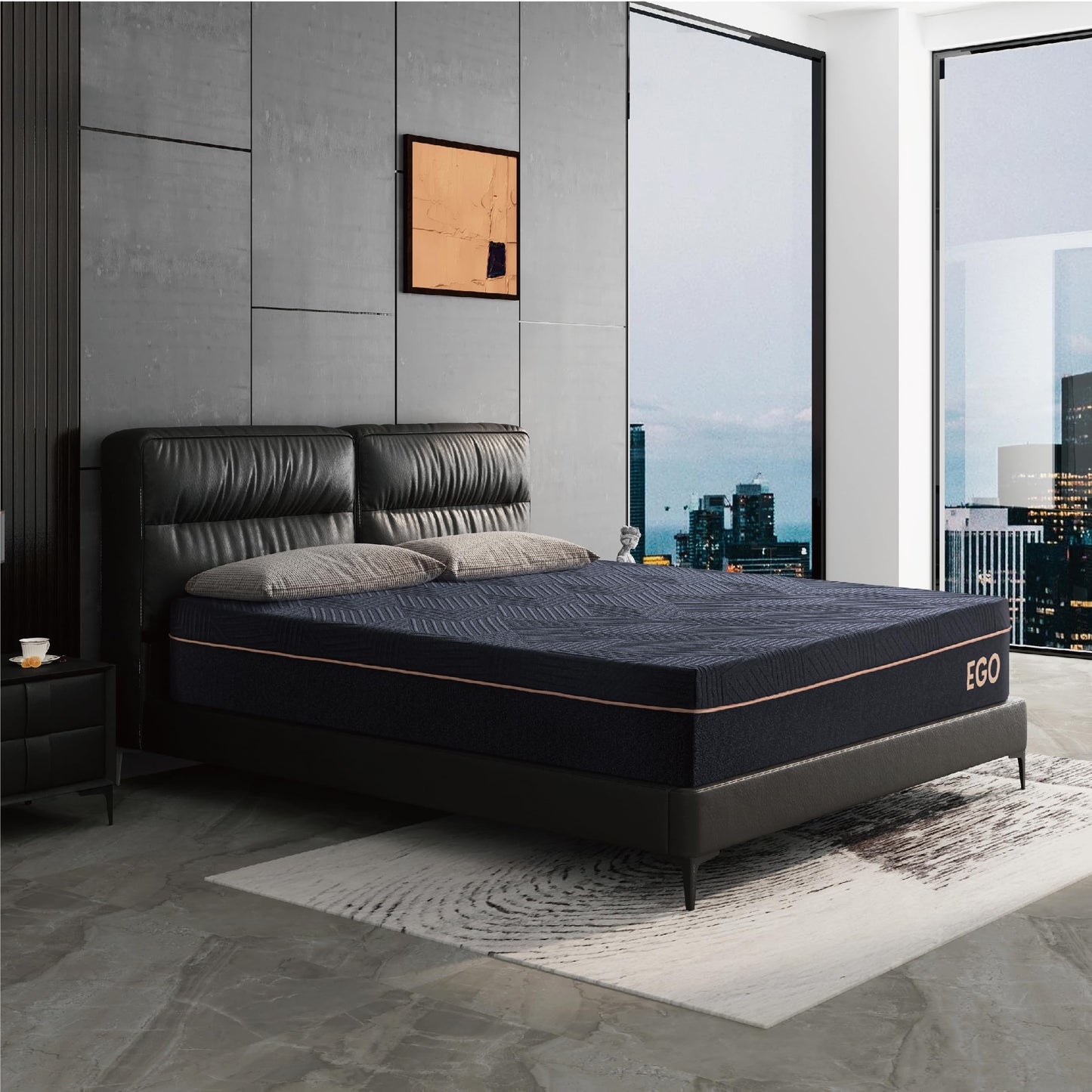 Firm Queen Memory Foam Mattress – 14", Black