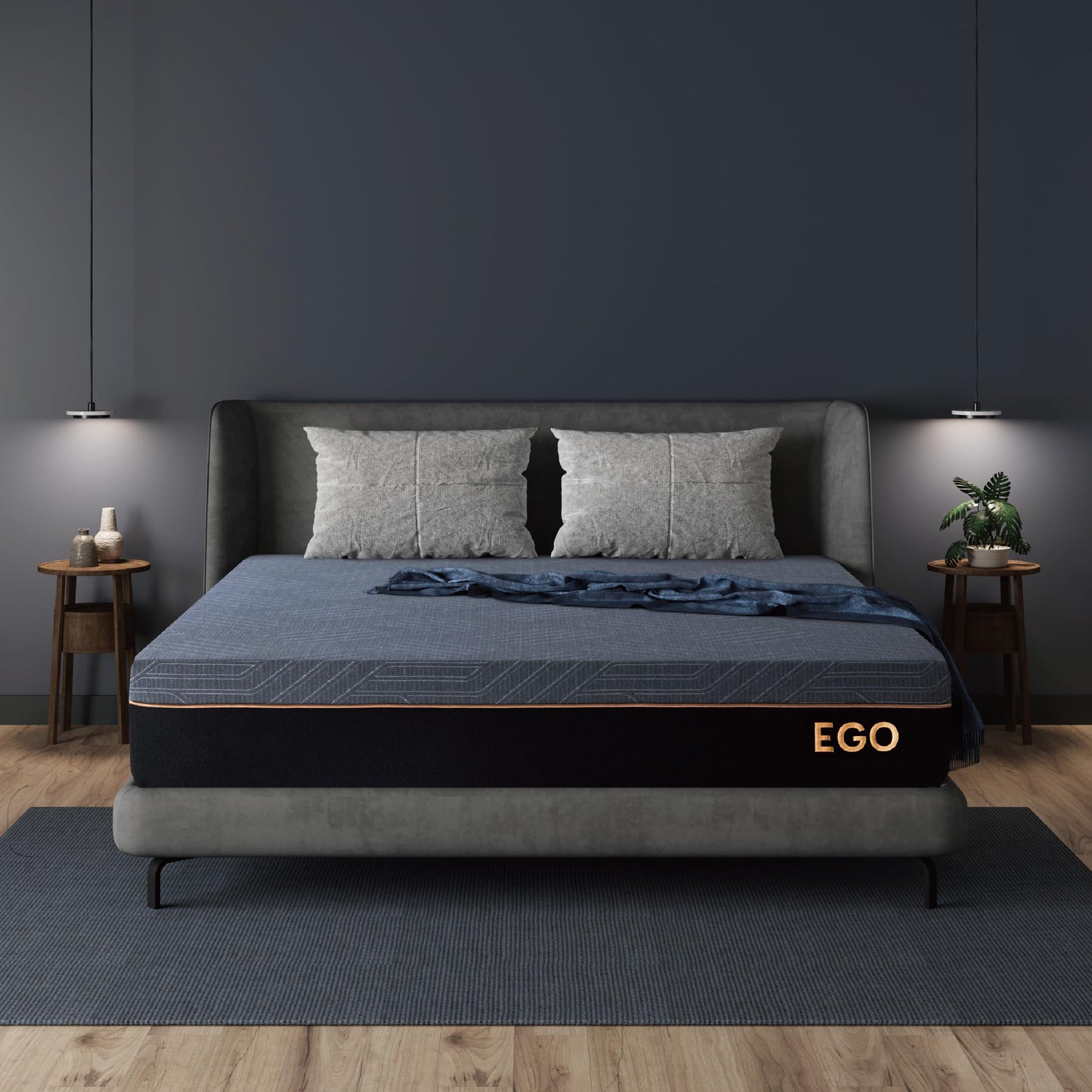 Firm Queen Memory Foam Mattress – 14", Black
