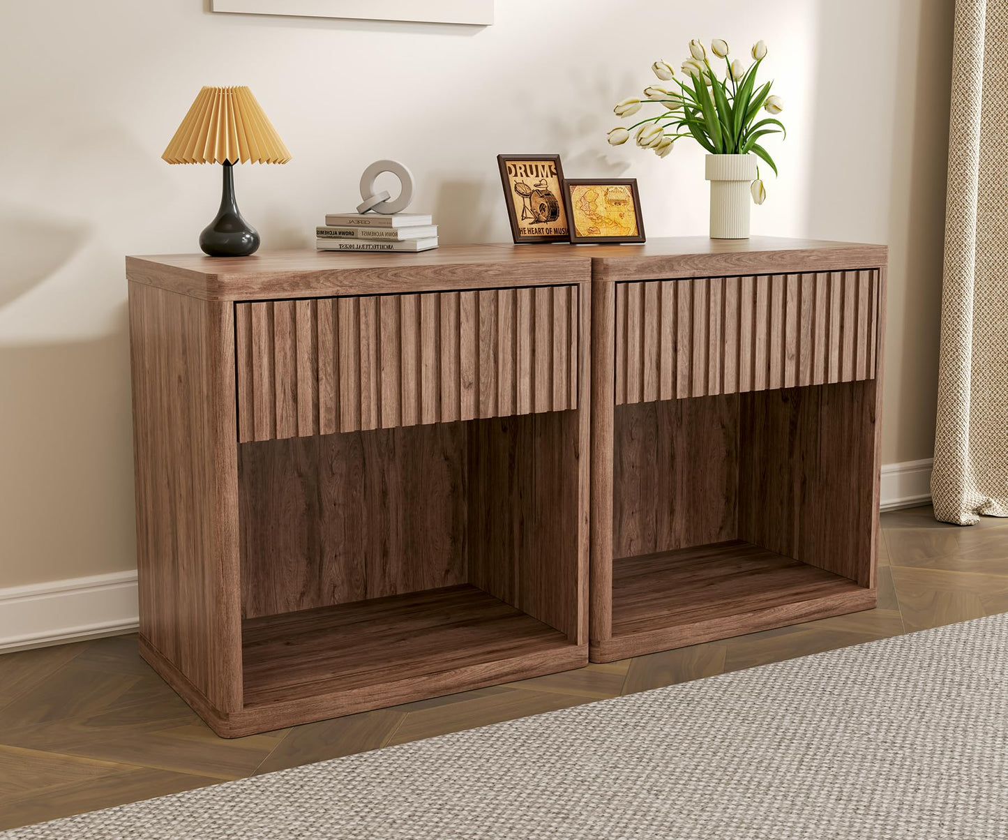 Farmhouse Nightstand – 3 Drawers