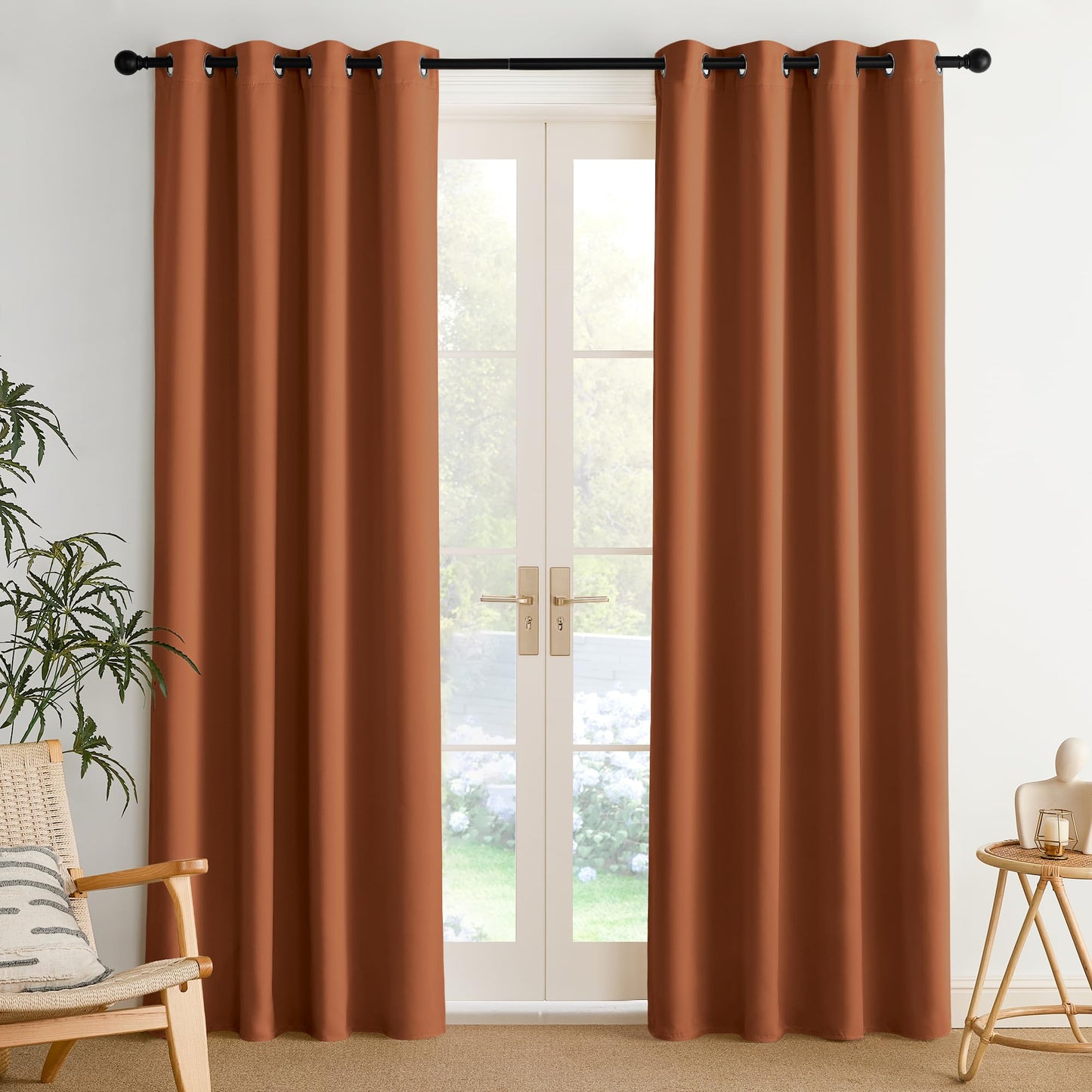 NICETOWN Blackout Curtains – 2 Panels, Grey, 63"