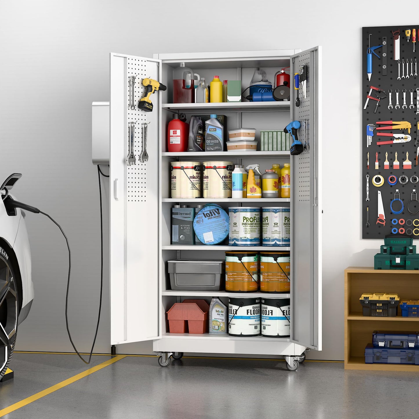 Aobabo Metal Garage Storage Cabinet – Black