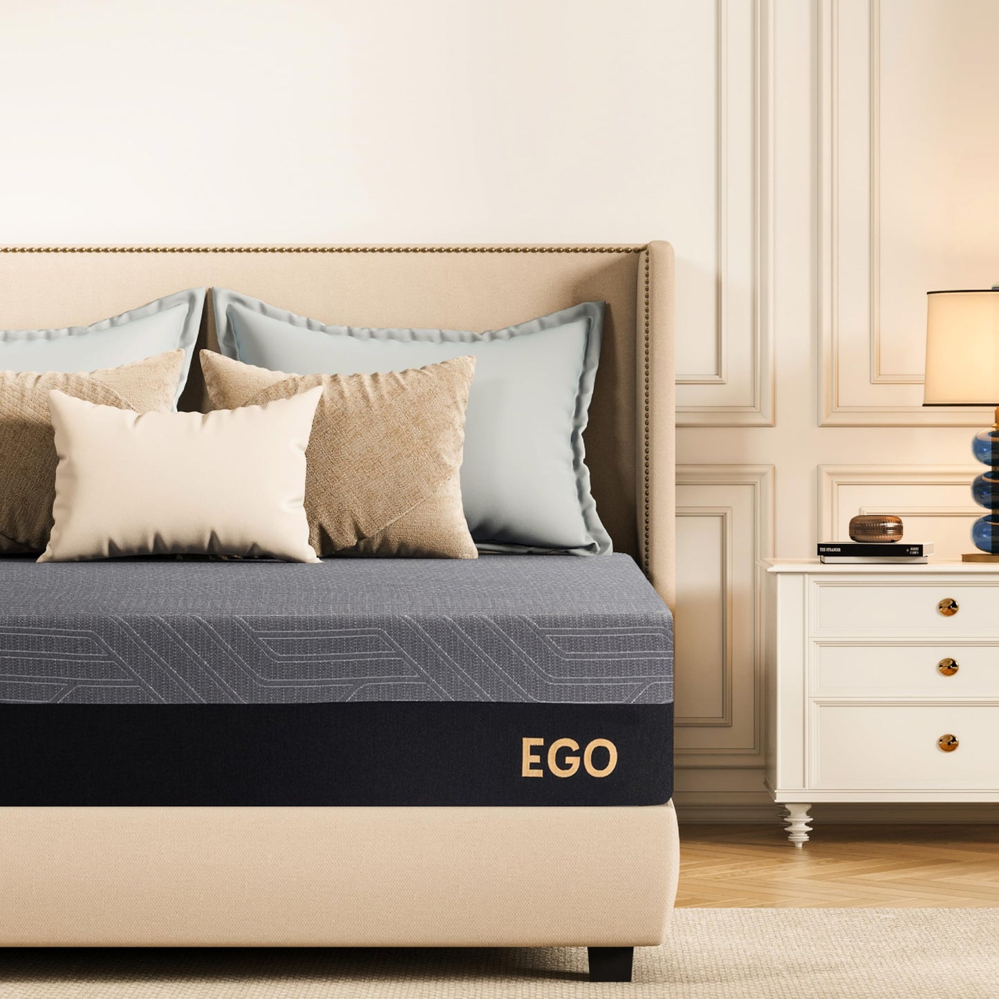 EGOHOME 14" Queen Memory Foam Mattress, Black