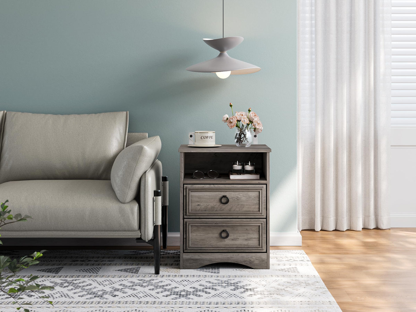 Nightstand Set of 2 – Gray