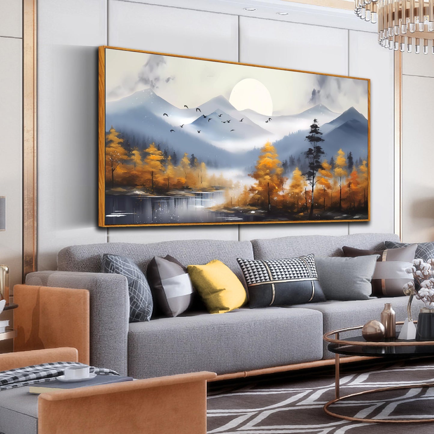 Ginkgo Tree Canvas Wall Art 48"x24"