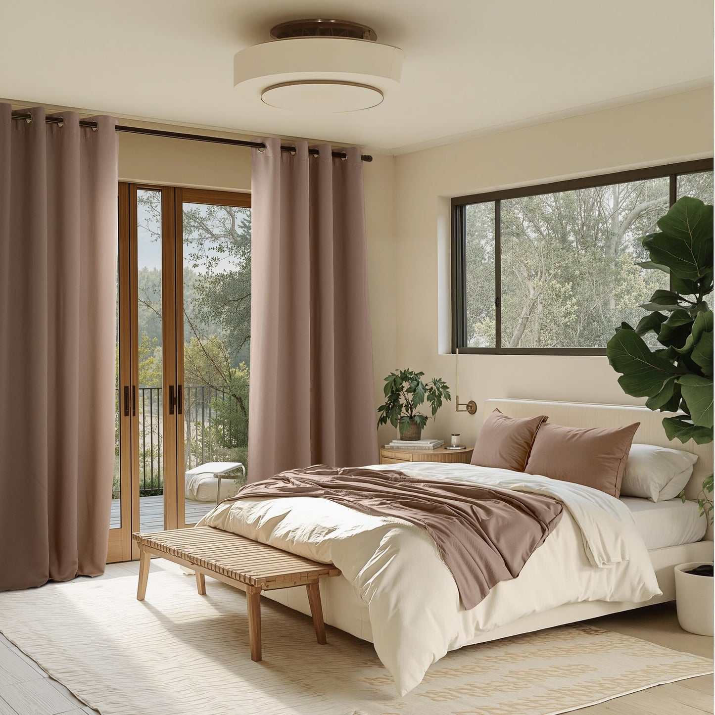 NICETOWN Blackout Curtains – 2 Panels, Grey, 63"
