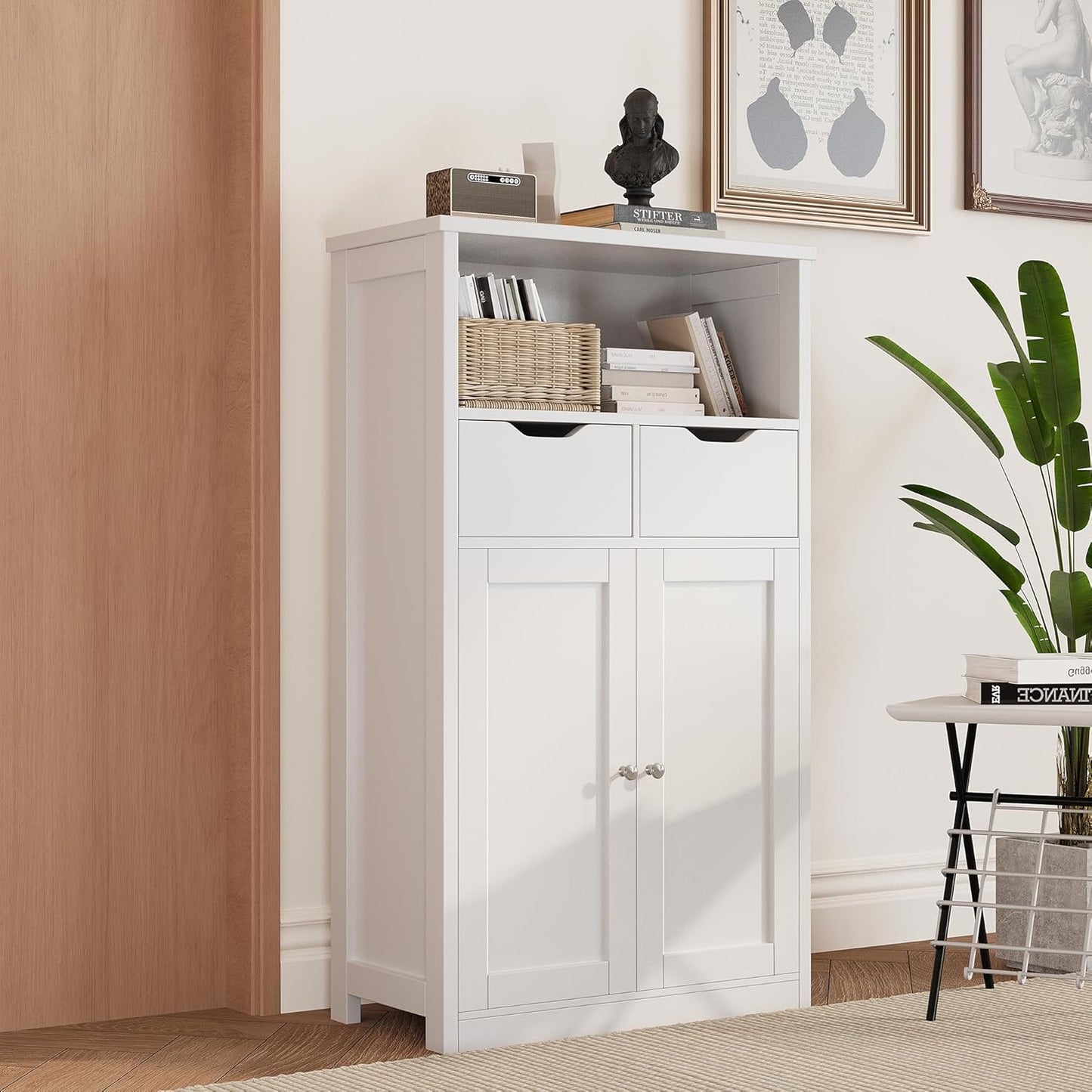 Shintenchi Floor Storage Cabinet – White