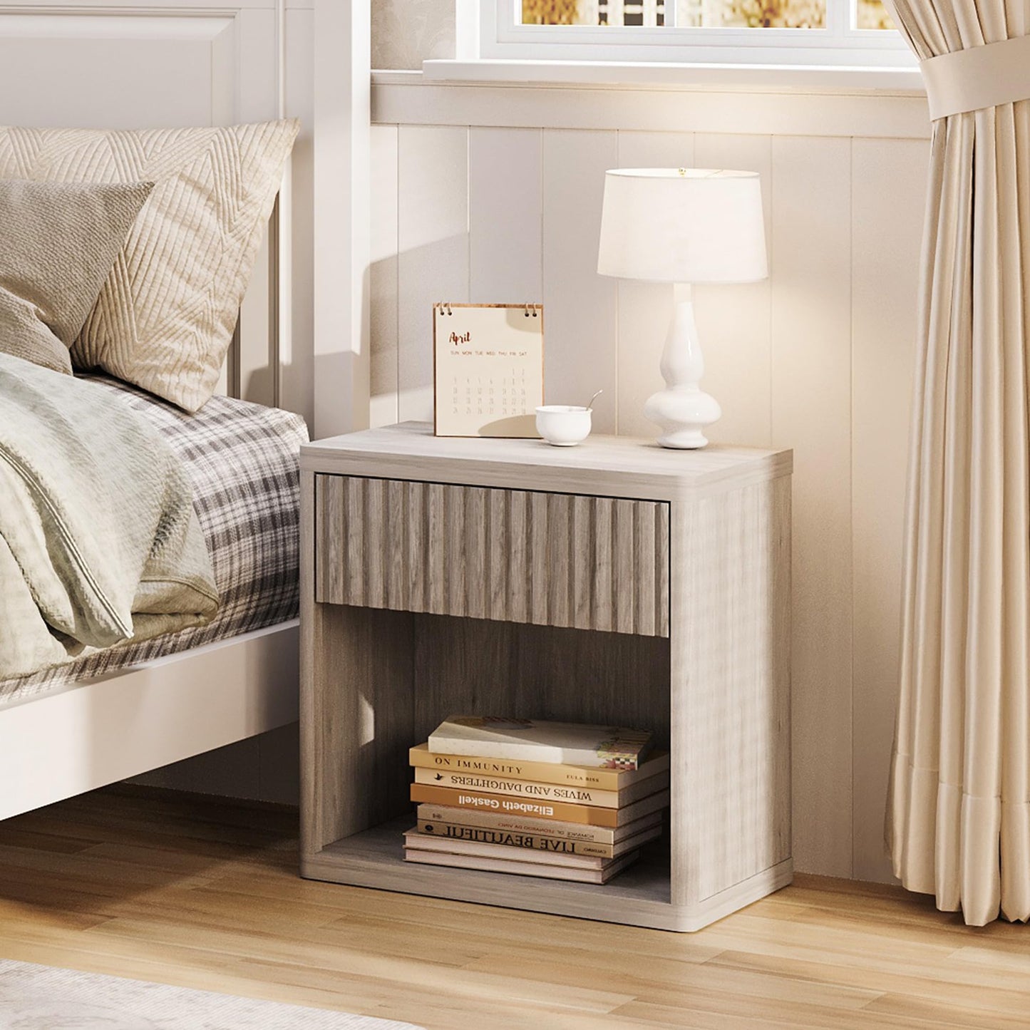 Farmhouse Nightstand – 3 Drawers